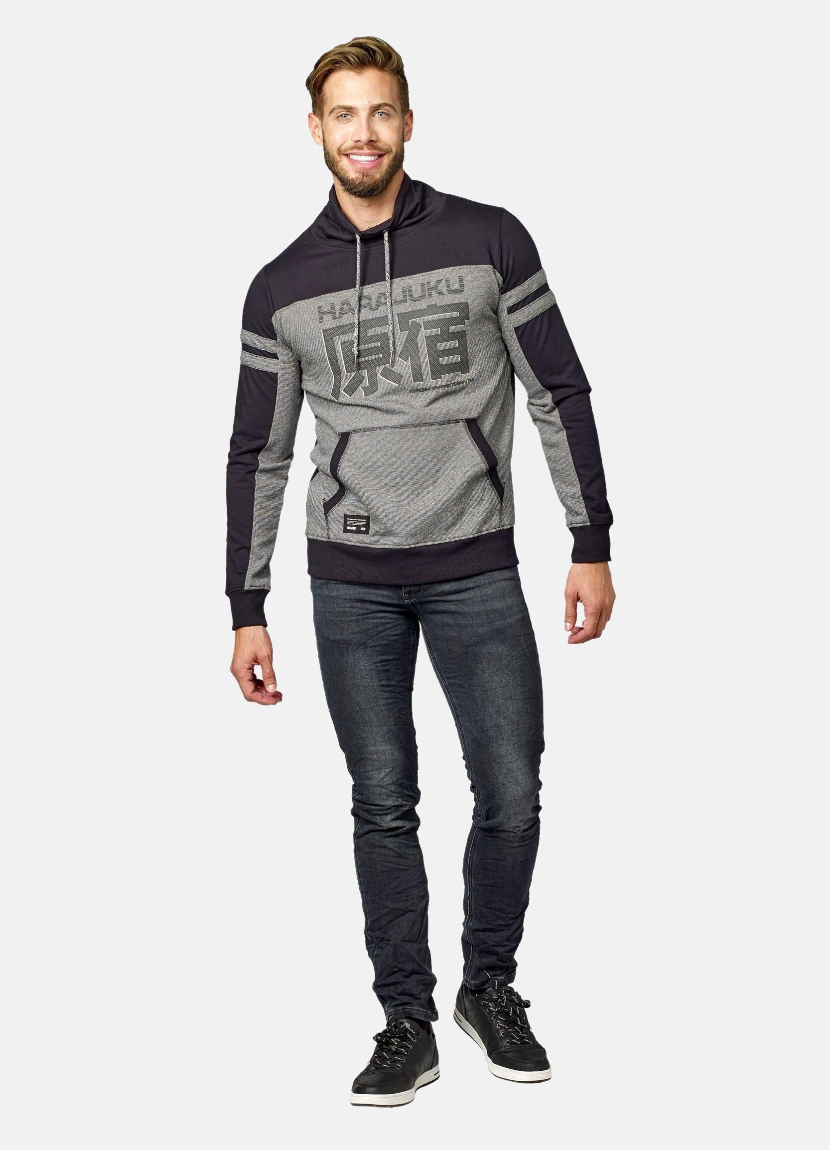 Sudadera Cuello Alto Hombre Estampado Texto – Koroshi 2021SU06