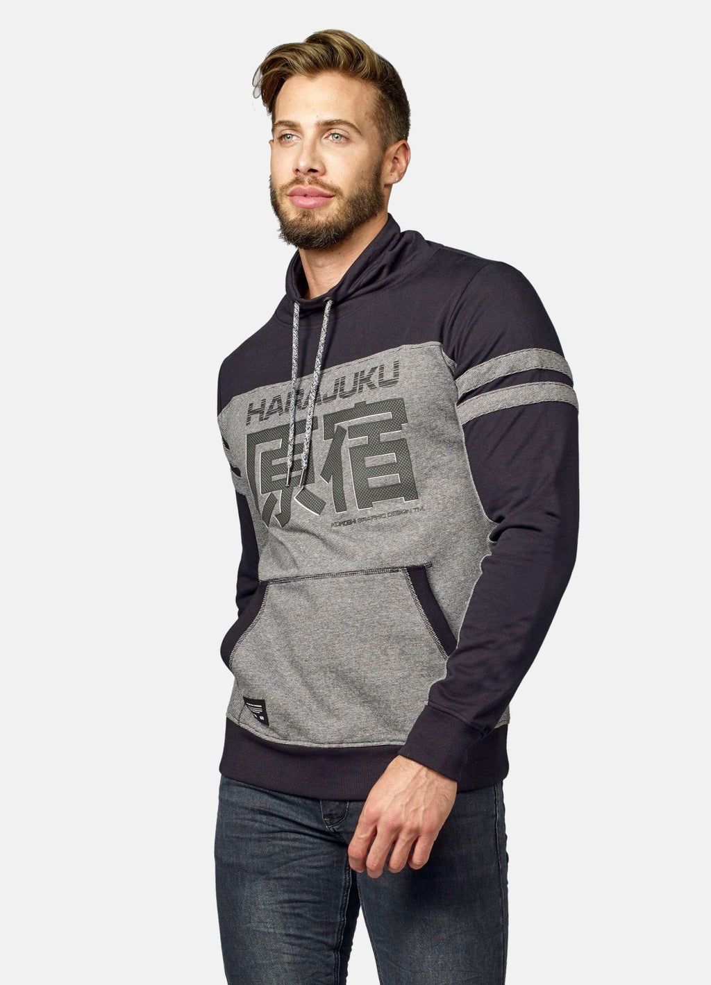 Sudadera Cuello Alto Hombre Estampado Texto – Koroshi 2021SU06
