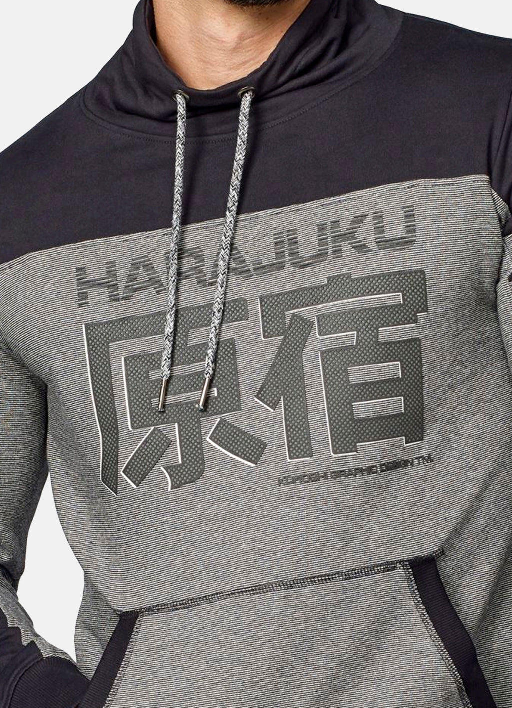 Sudadera Cuello Alto Hombre Estampado Texto – Koroshi 2021SU06