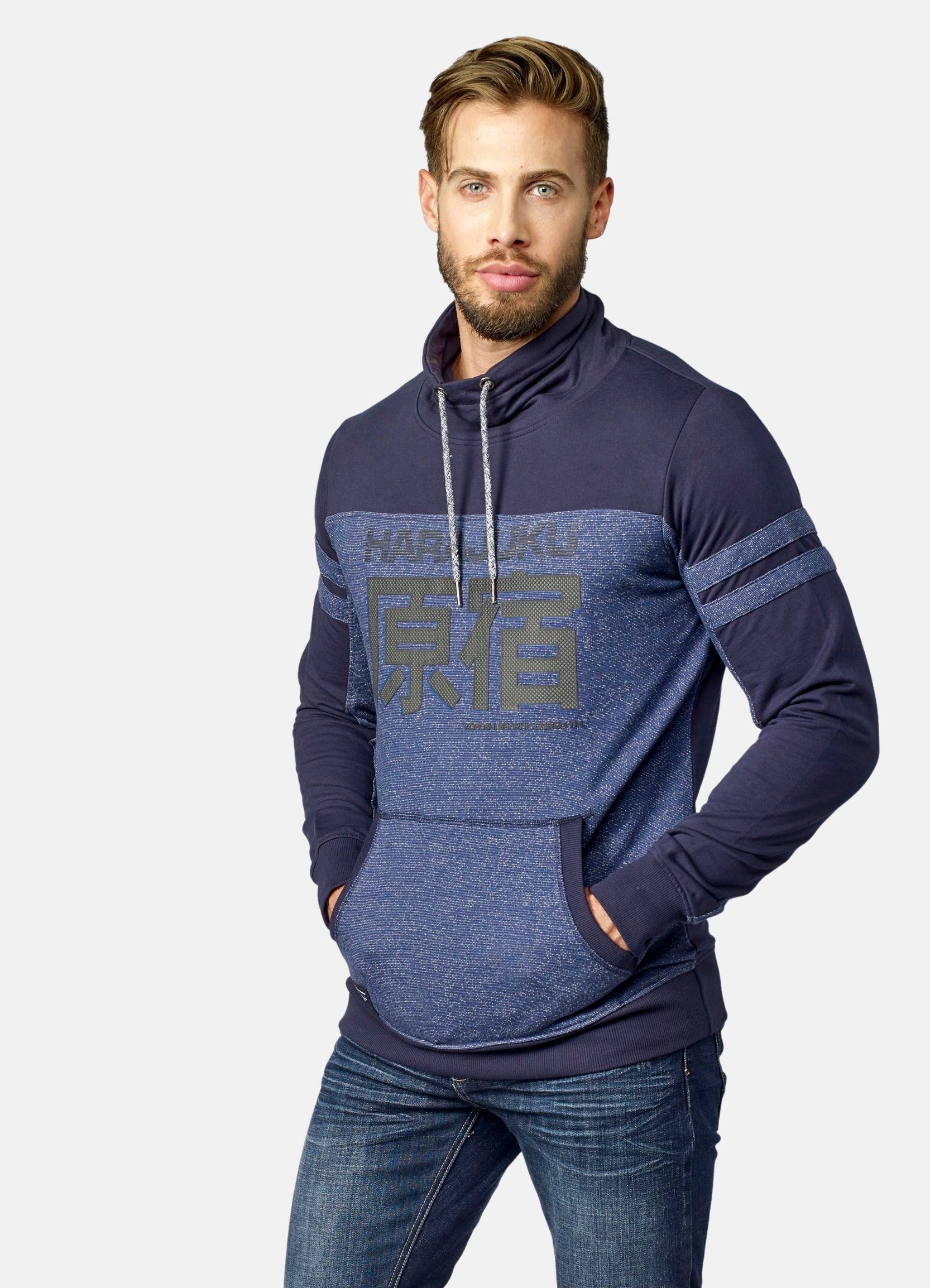 Sudadera Cuello Alto Hombre Estampado Texto – Koroshi 2021SU06