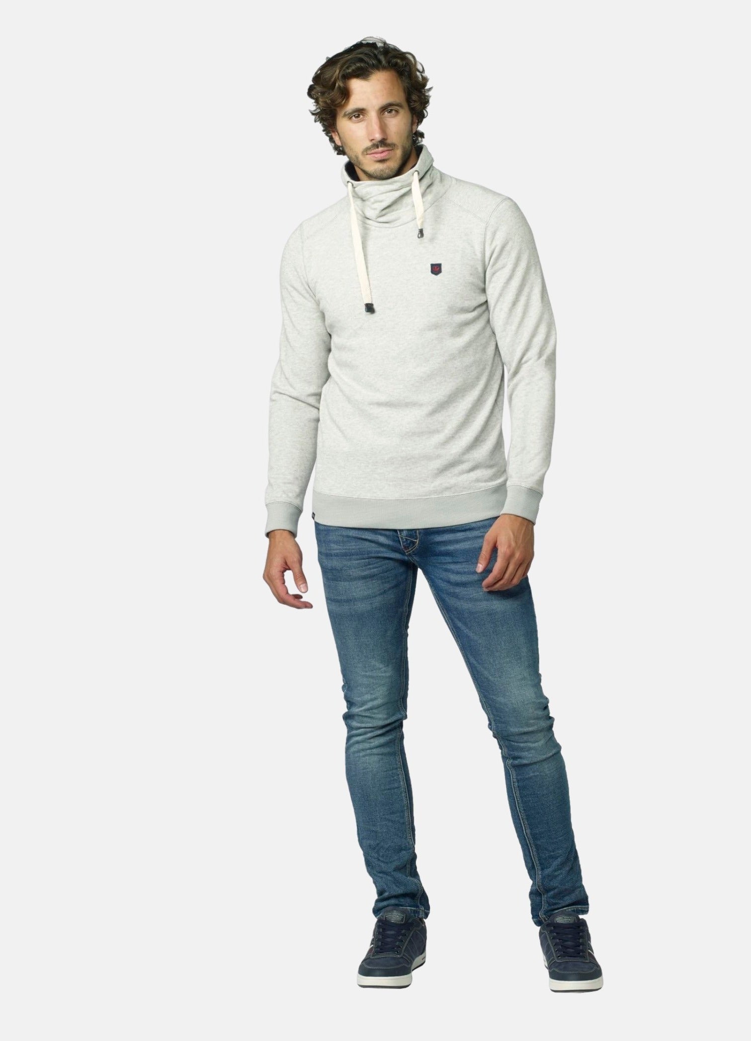 Sudadera Hombre Cuello Cruzado con Cordones – Koroshi 2021SU13