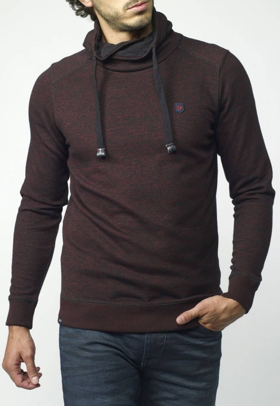 Sudadera Hombre Cuello Cruzado con Cordones – Koroshi 2021SU13
