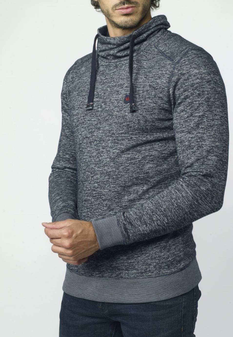 Sudadera Hombre Cuello Cruzado con Cordones – Koroshi 2021SU13