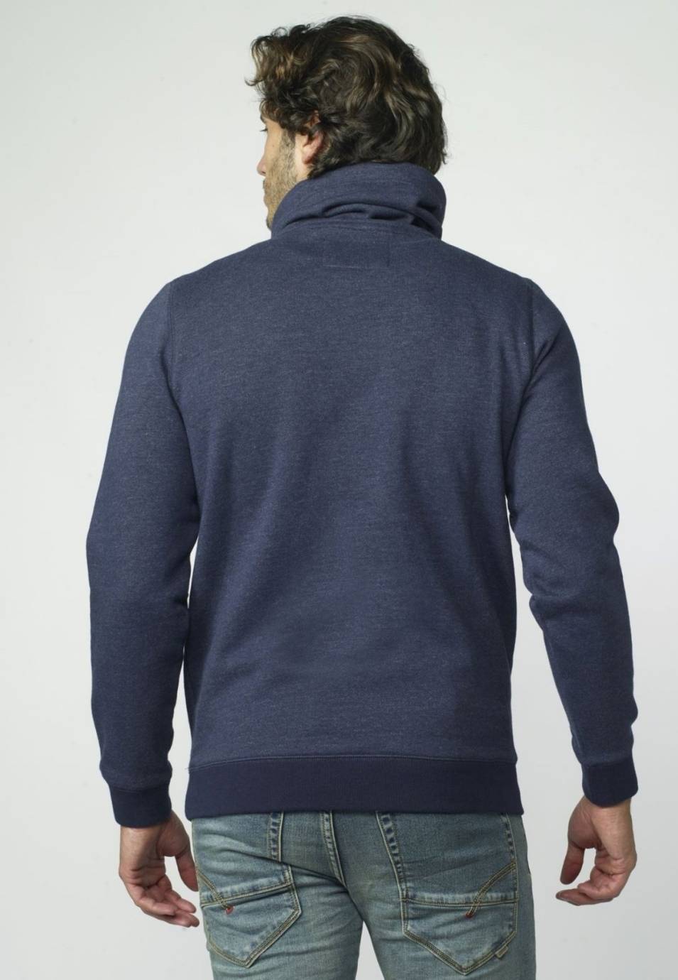 Sudadera Hombre Estampado Texto en Relieve – Koroshi Navy