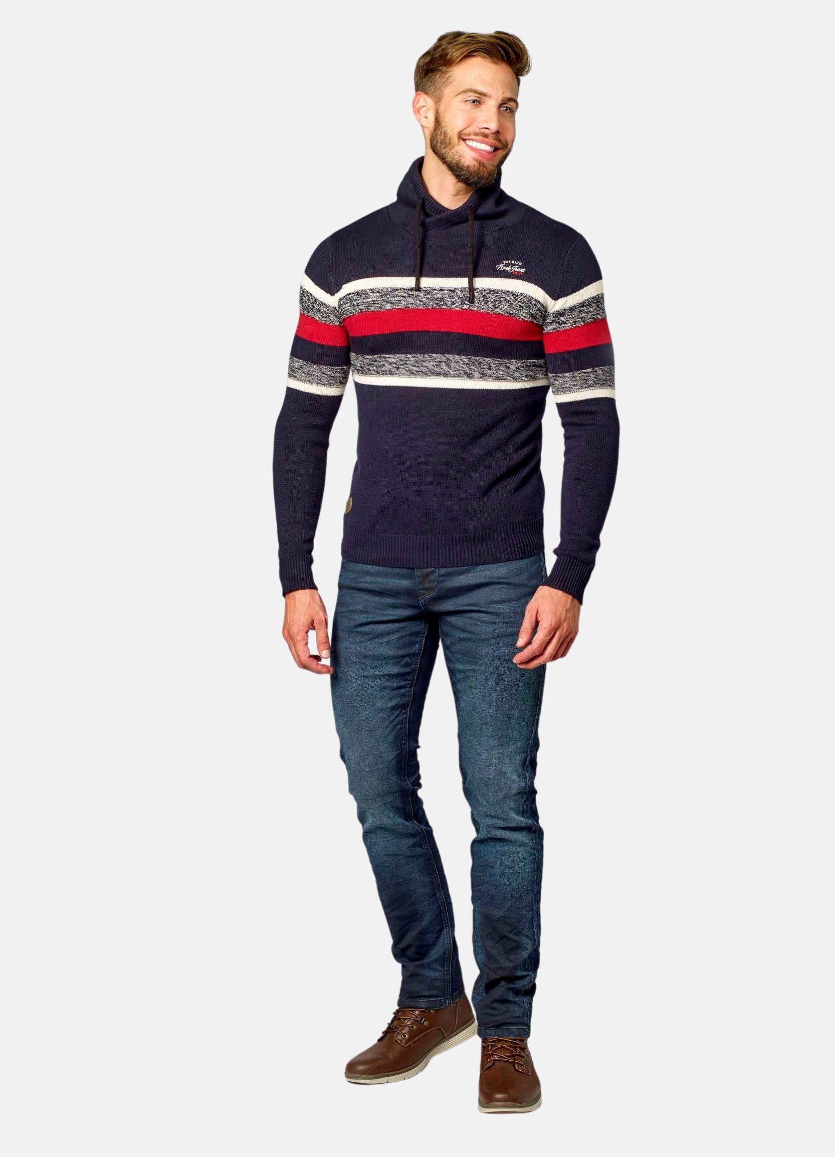 Jersey Hombre Punto Cortes a Contraste – Koroshi 2021TR02
