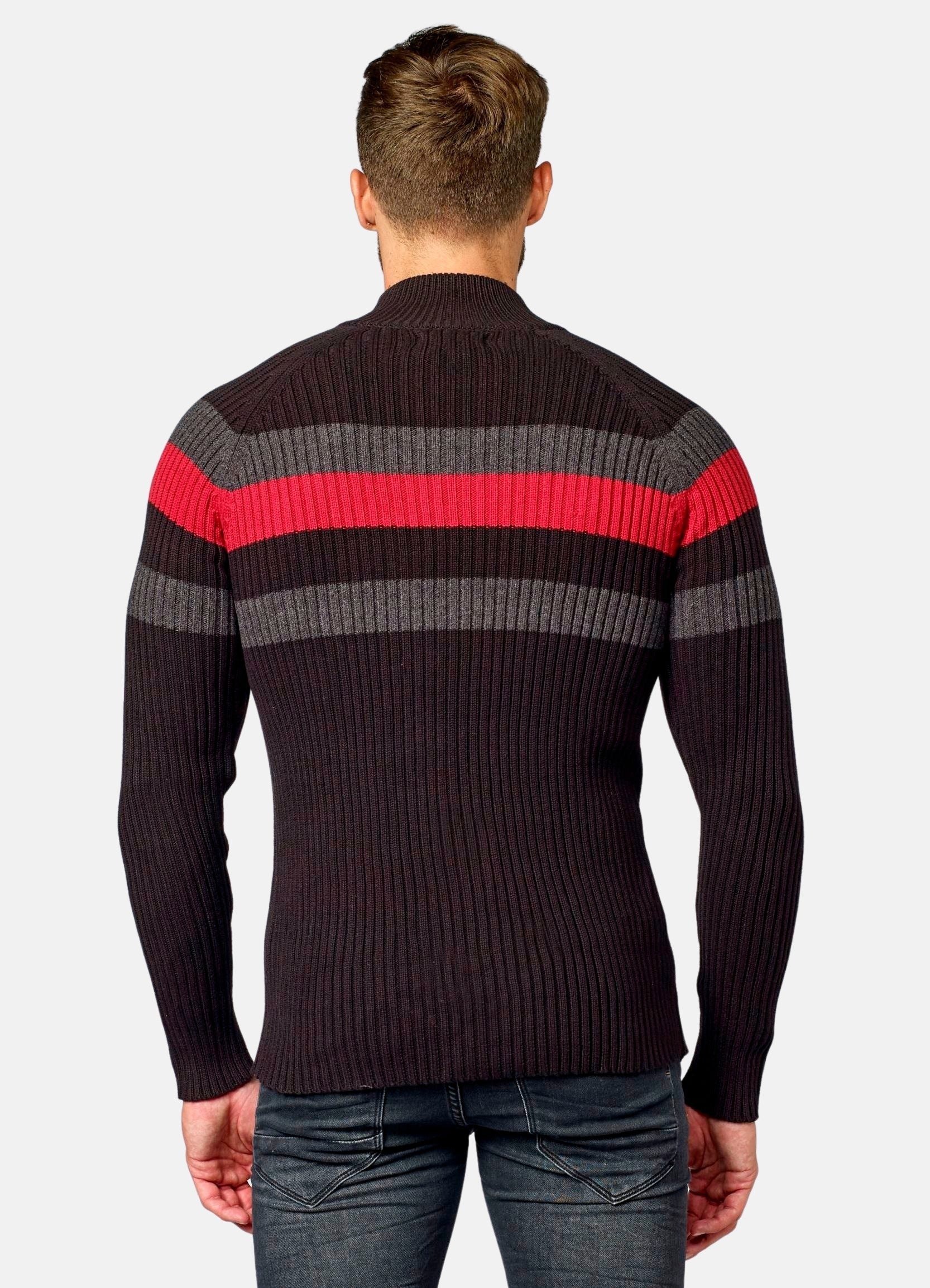 Jersey Hombre Punto Canalé Media Cremallera – Koroshi 2021TR08