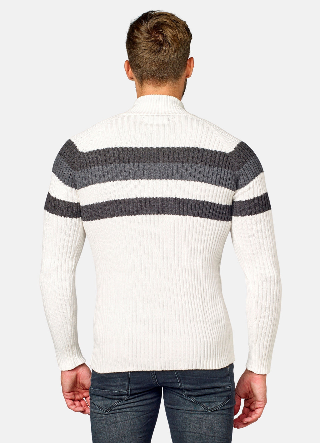 Jersey Hombre Punto Canalé Media Cremallera – Koroshi 2021TR08