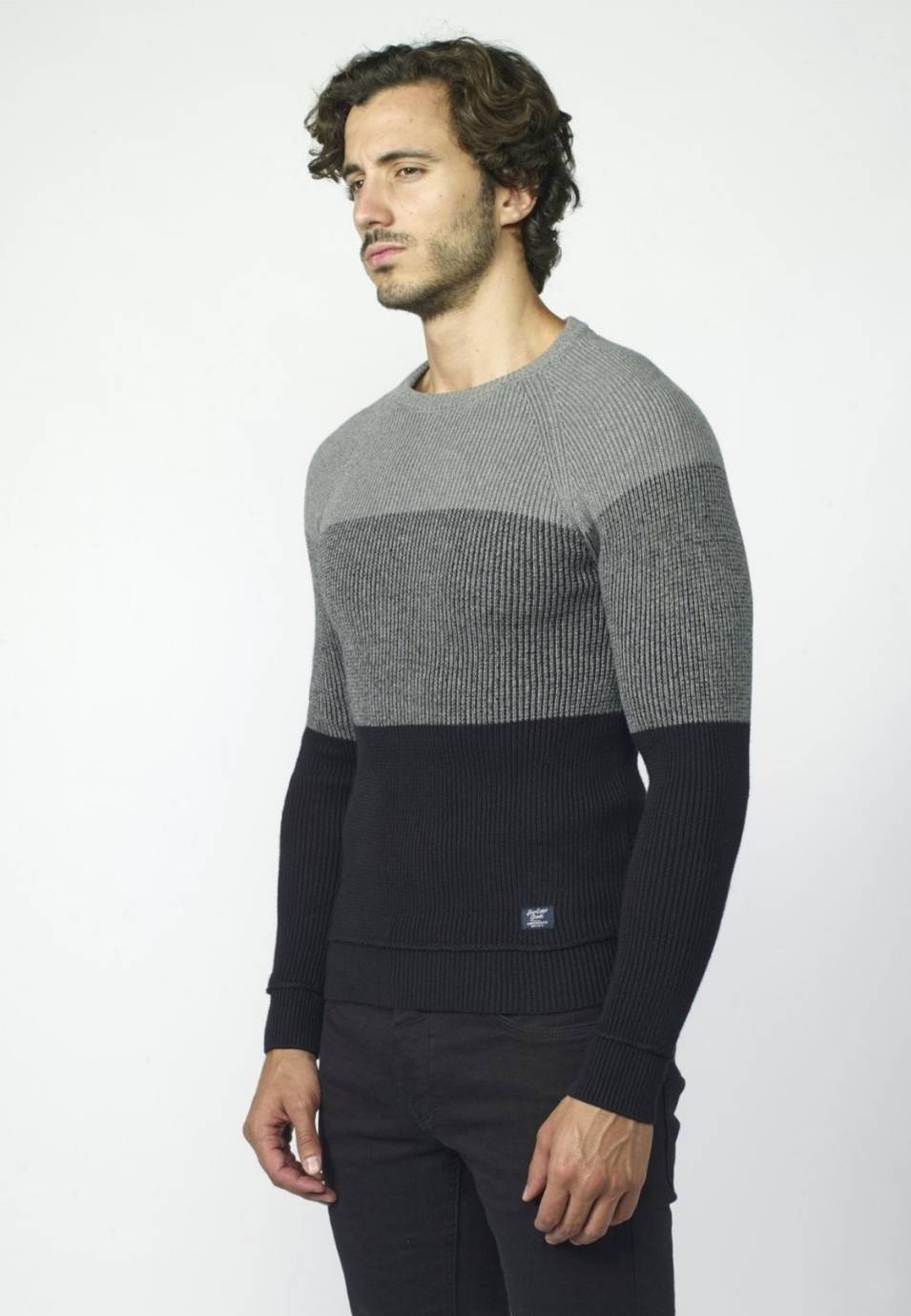 Jersey Hombre Punto Canalé Efecto Degradado – Koroshi 2021TR12