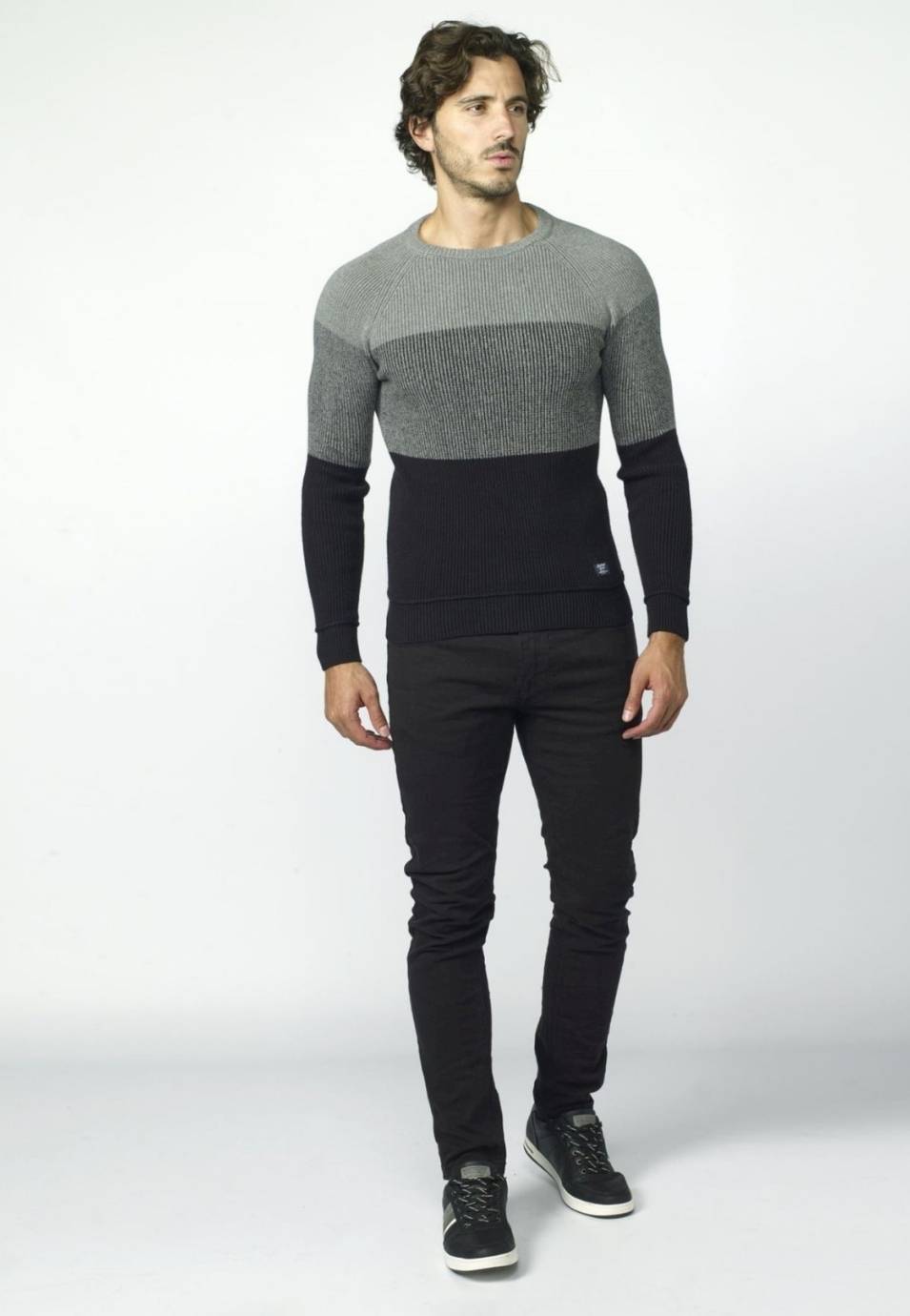 Jersey Hombre Punto Canalé Efecto Degradado – Koroshi 2021TR12