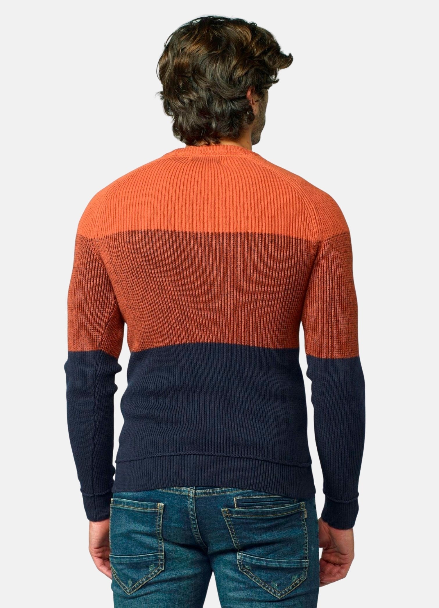 Jersey Hombre Punto Canalé Efecto Degradado – Koroshi 2021TR12