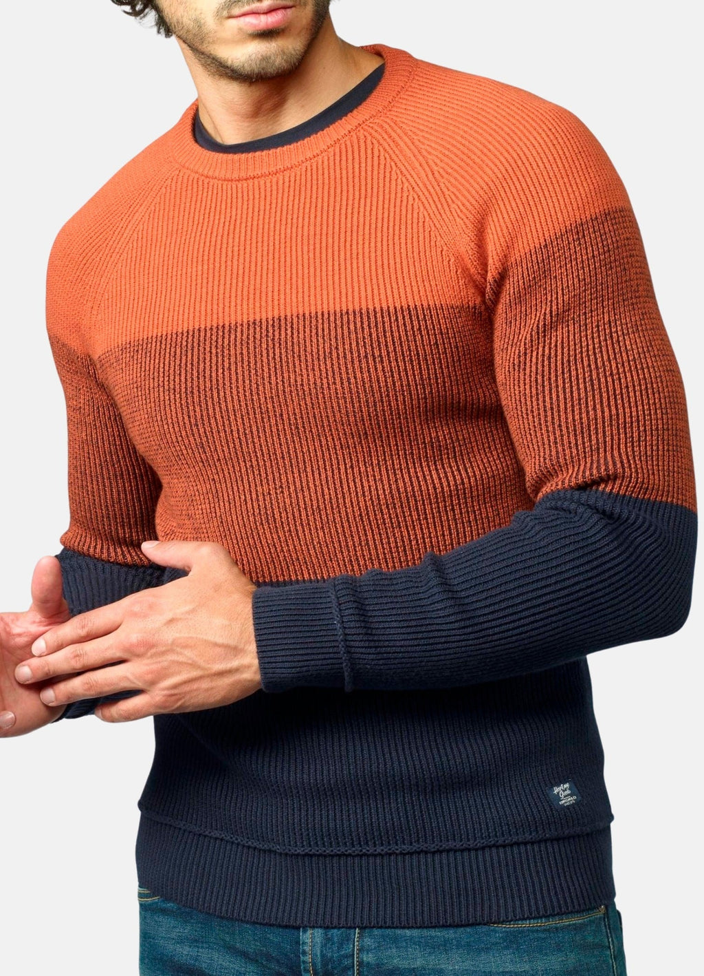 Jersey Hombre Punto Canalé Efecto Degradado – Koroshi 2021TR12