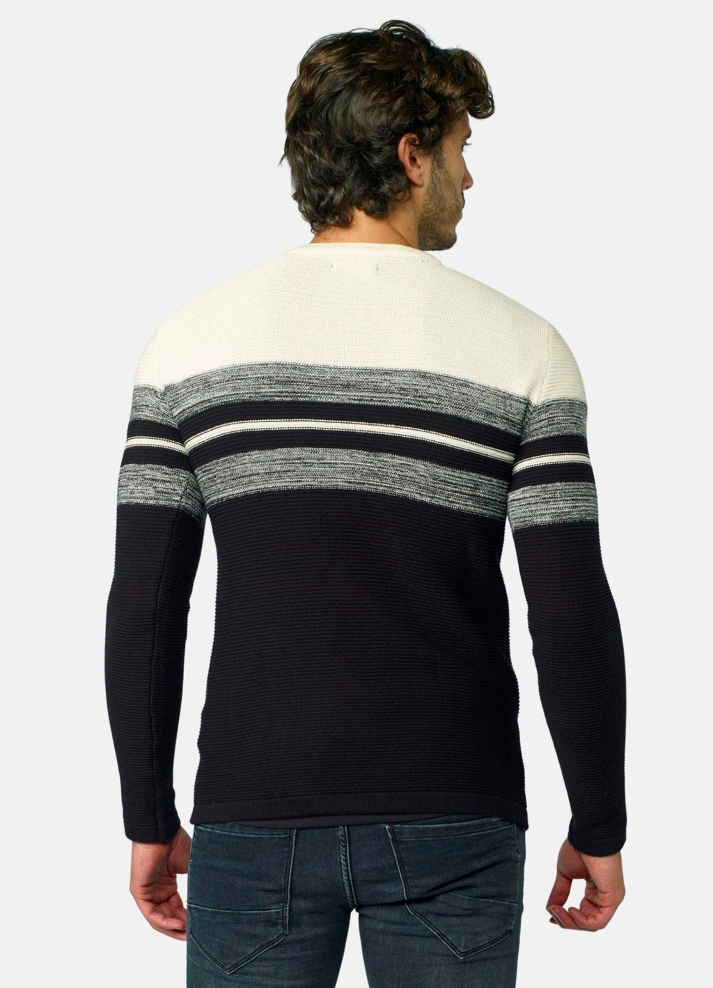 Jersey Hombre Punto Canutillo Rayas Centrales – Koroshi 2021TR13