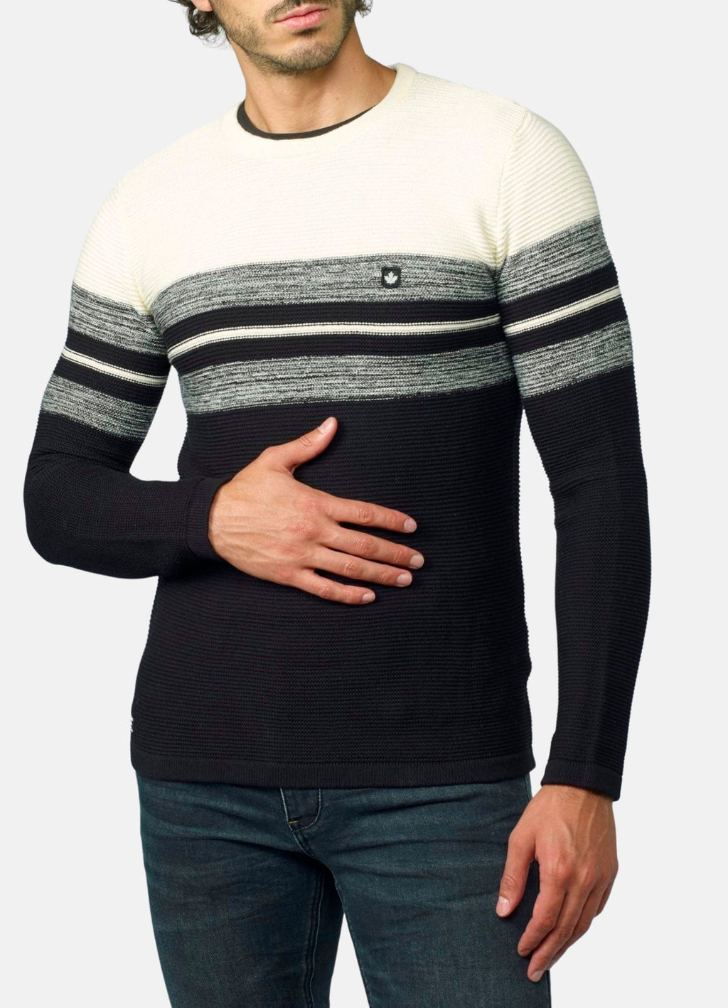 Jersey Hombre Punto Canutillo Rayas Centrales – Koroshi 2021TR13