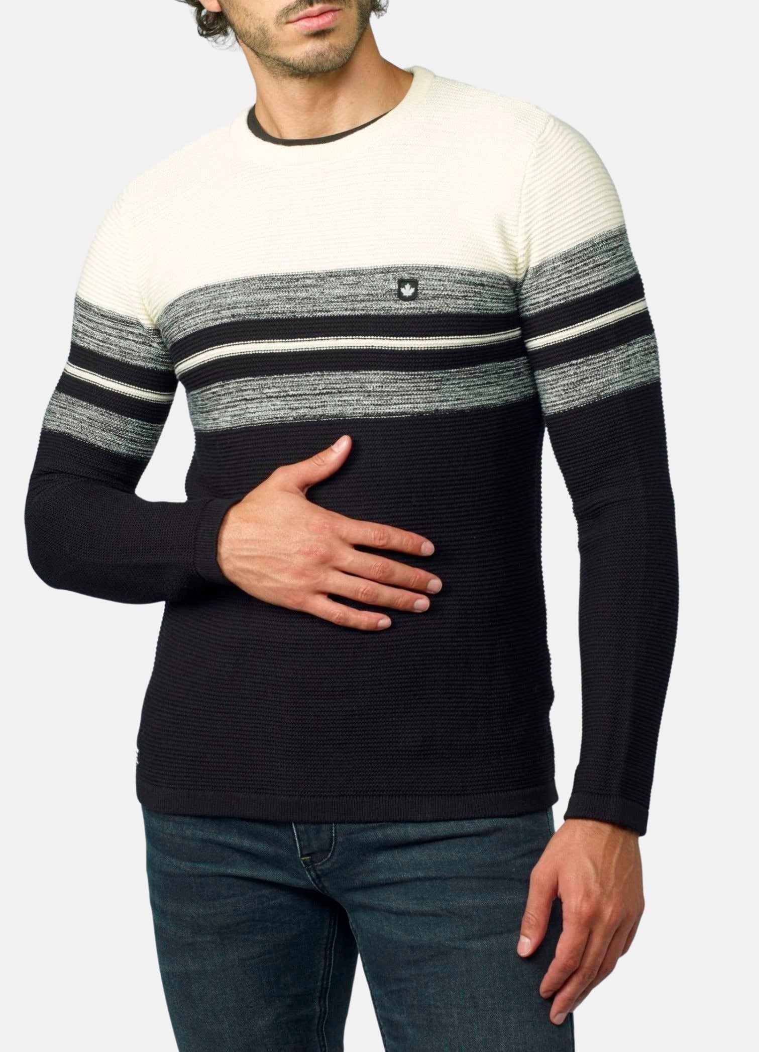 Jersey Hombre Punto Canutillo Rayas Centrales – Koroshi 2021TR13
