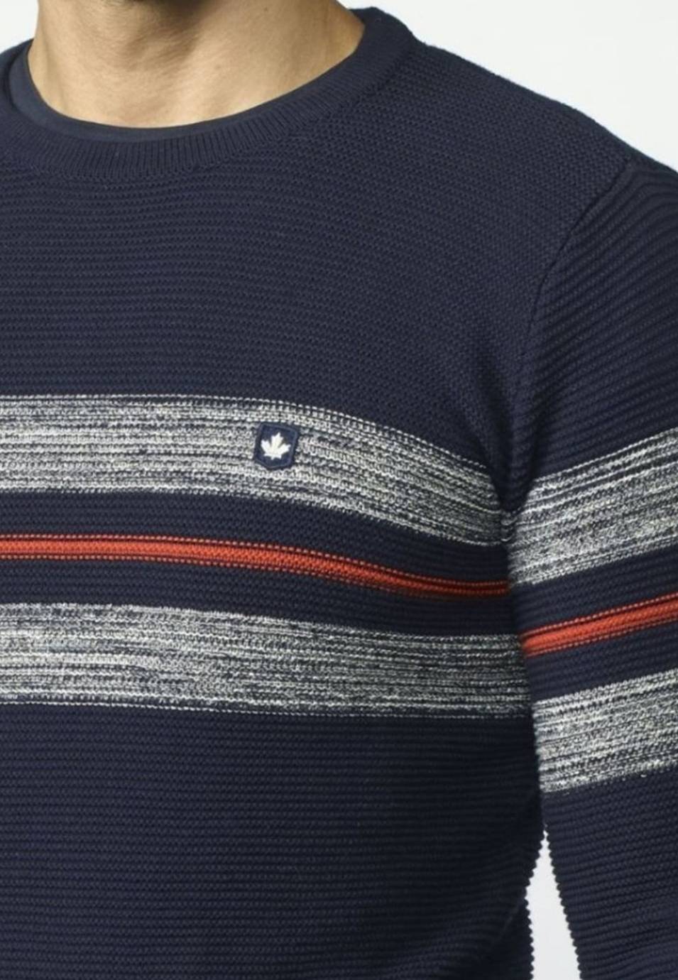 Jersey Hombre Punto Canutillo Rayas Centrales – Koroshi 2021TR13