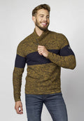 Jersey Hombre Jaspeado Cuello Cruzado con Cremallera – Koroshi 2021TR14