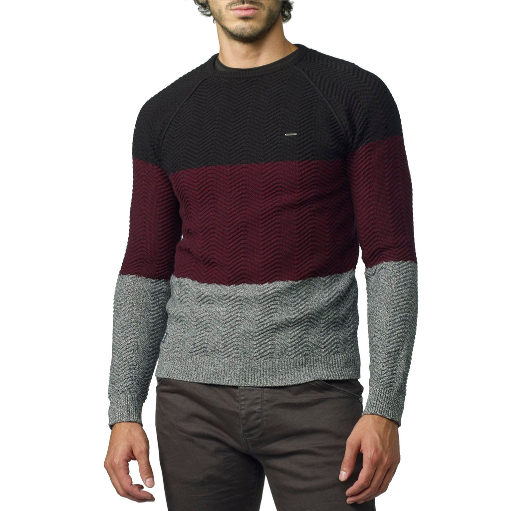 Jersey de Punto Tricolor Hombre Cuello Redondo – Koroshi 2021TR16