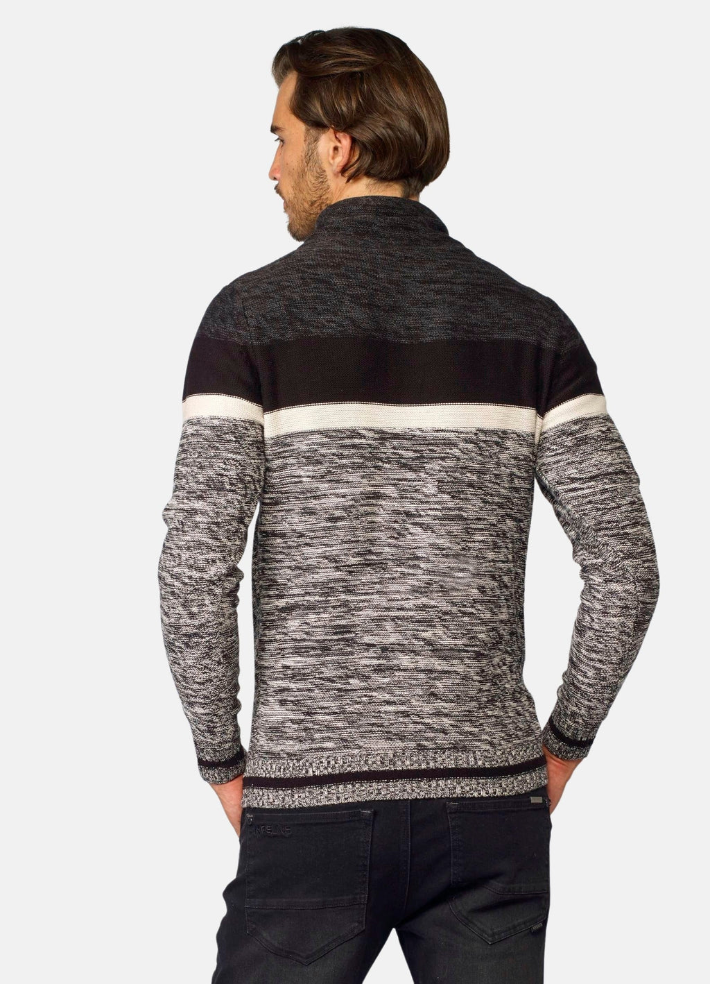 Jersey de Punto Hombre Cuello Chimenea Jaspeado – Koroshi 2021TR17