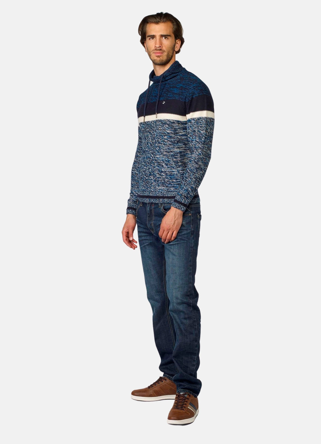 Jersey de Punto Hombre Cuello Chimenea Jaspeado – Koroshi 2021TR17