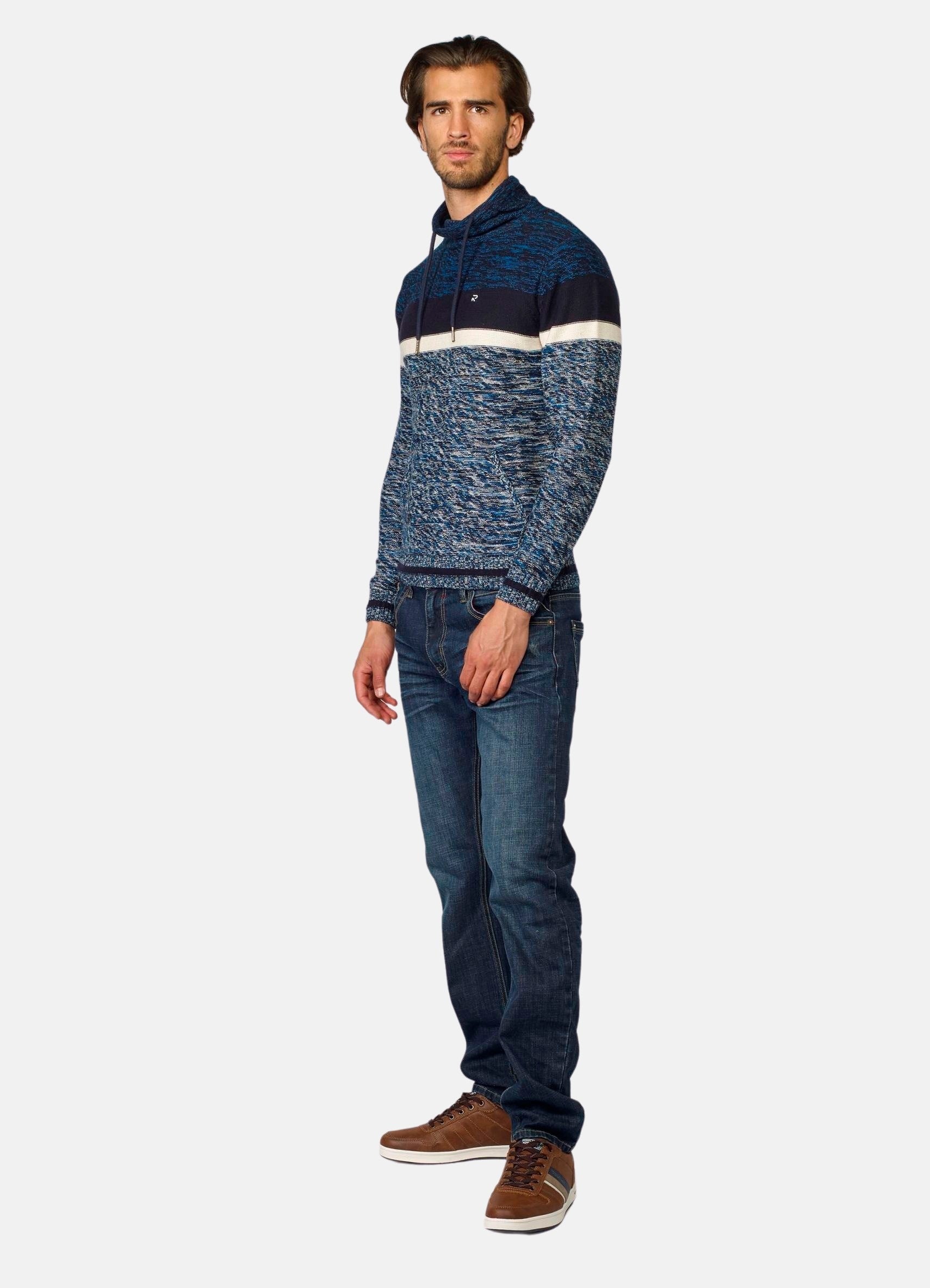 Jersey de Punto Hombre Cuello Chimenea Jaspeado – Koroshi 2021TR17