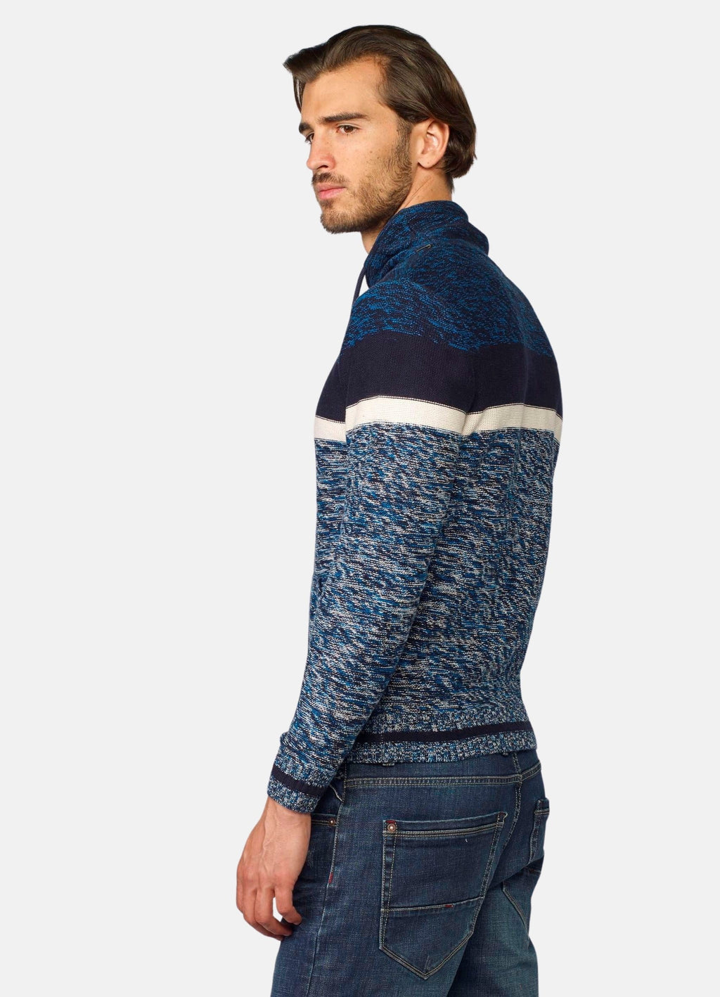 Jersey de Punto Hombre Cuello Chimenea Jaspeado – Koroshi 2021TR17