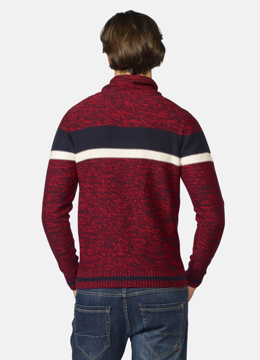Jersey de Punto Hombre Cuello Chimenea Jaspeado – Koroshi 2021TR17