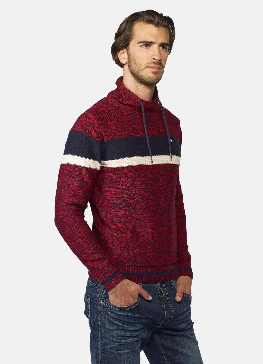 Jersey de Punto Hombre Cuello Chimenea Jaspeado – Koroshi 2021TR17