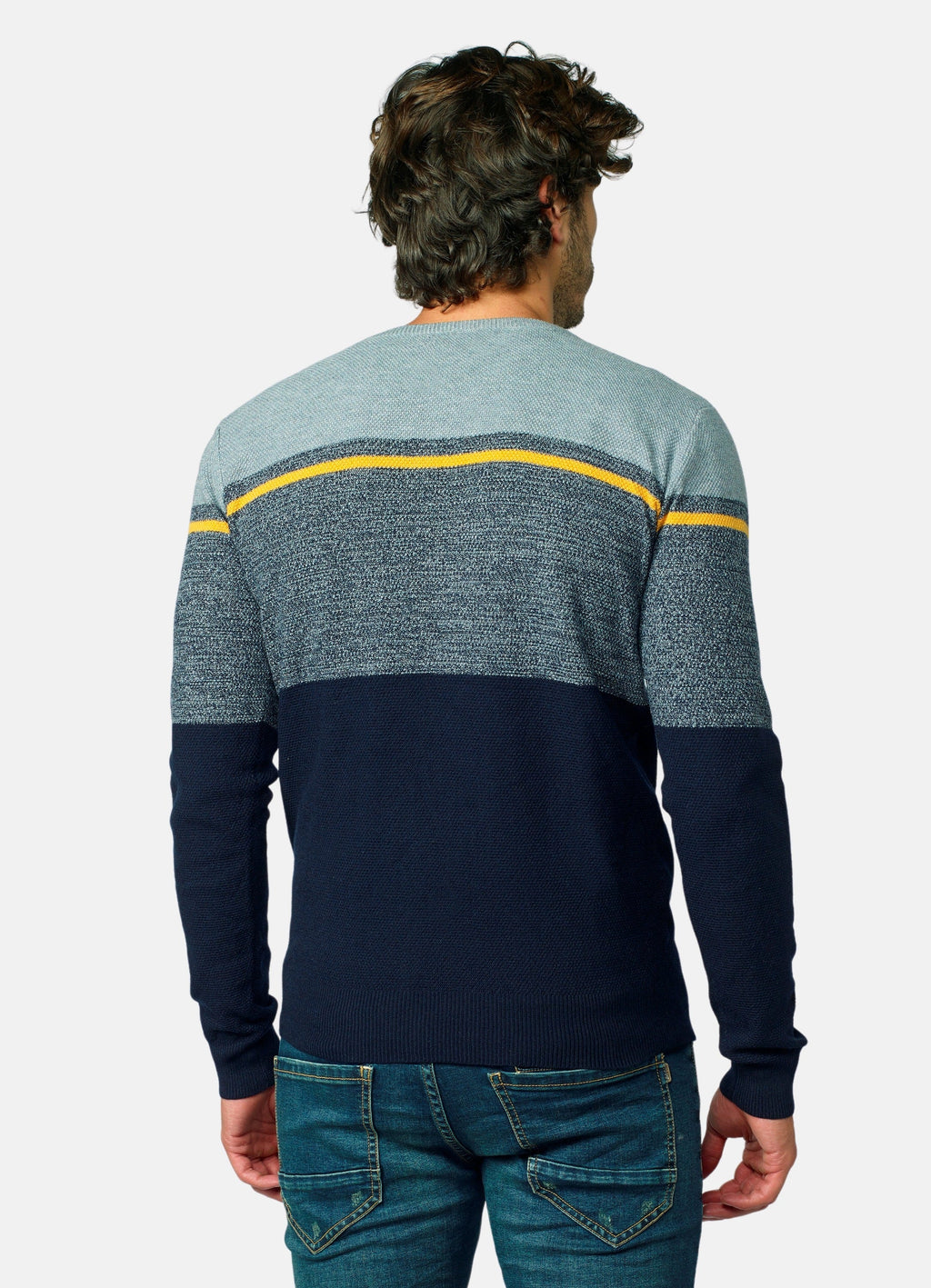 Jersey de Punto Fino Hombre Rayas a Contraste – Koroshi 2021TR18