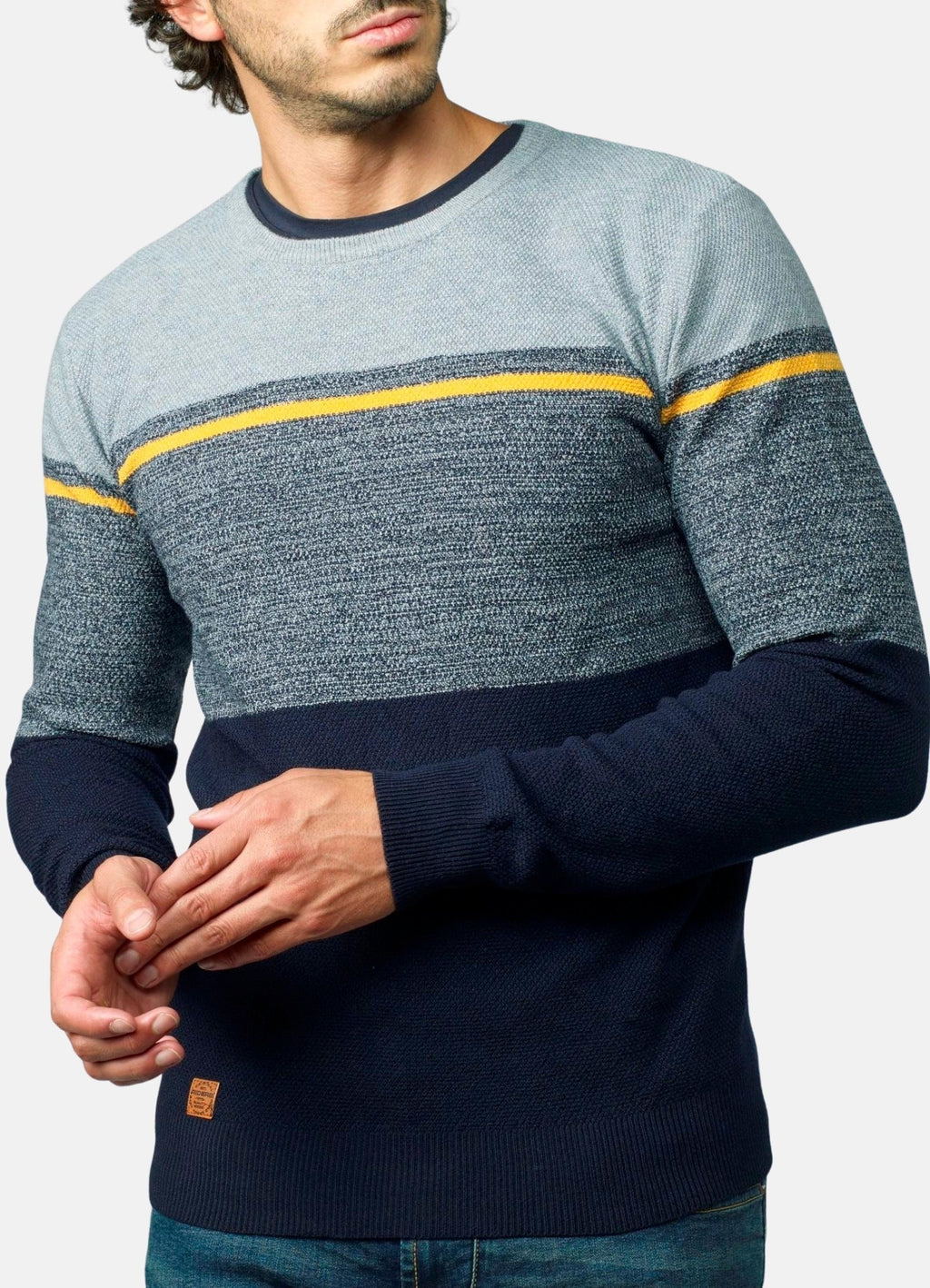Jersey de Punto Fino Hombre Rayas a Contraste – Koroshi 2021TR18