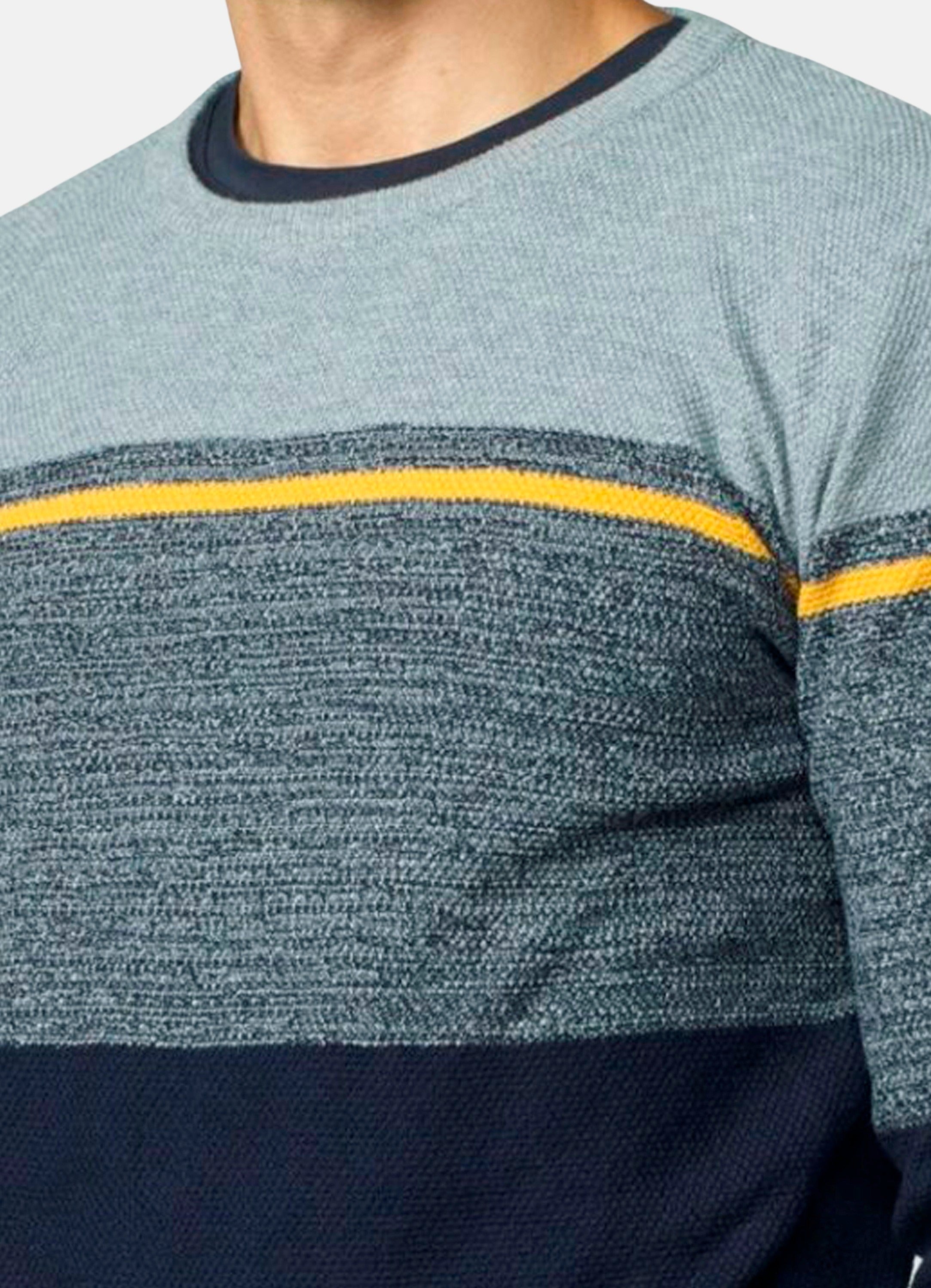 Jersey de Punto Fino Hombre Rayas a Contraste – Koroshi 2021TR18