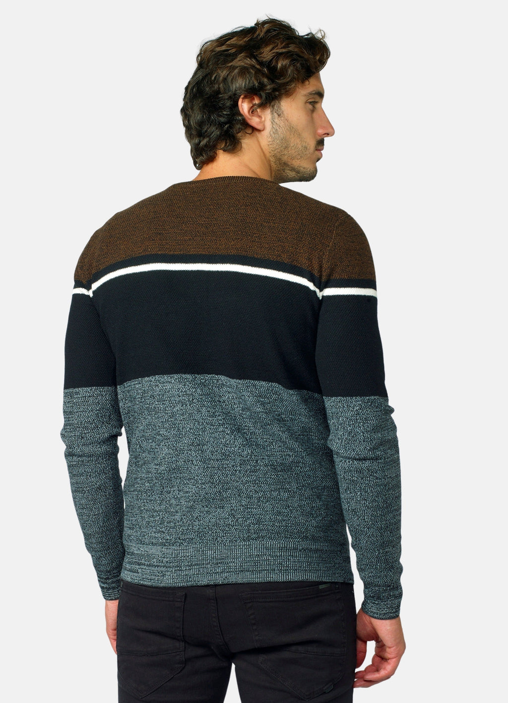 Jersey de Punto Fino Hombre Rayas a Contraste – Koroshi 2021TR18