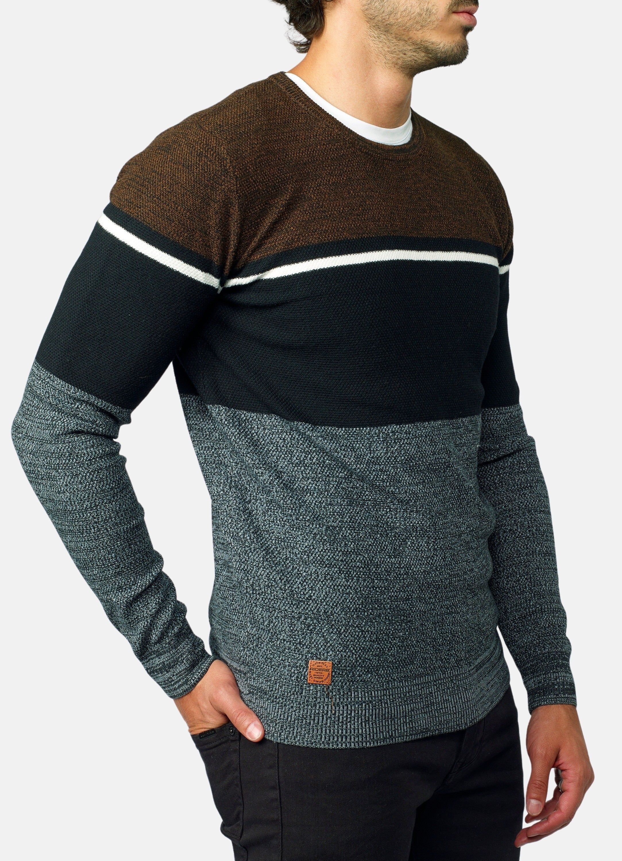 Jersey de Punto Fino Hombre Rayas a Contraste – Koroshi 2021TR18