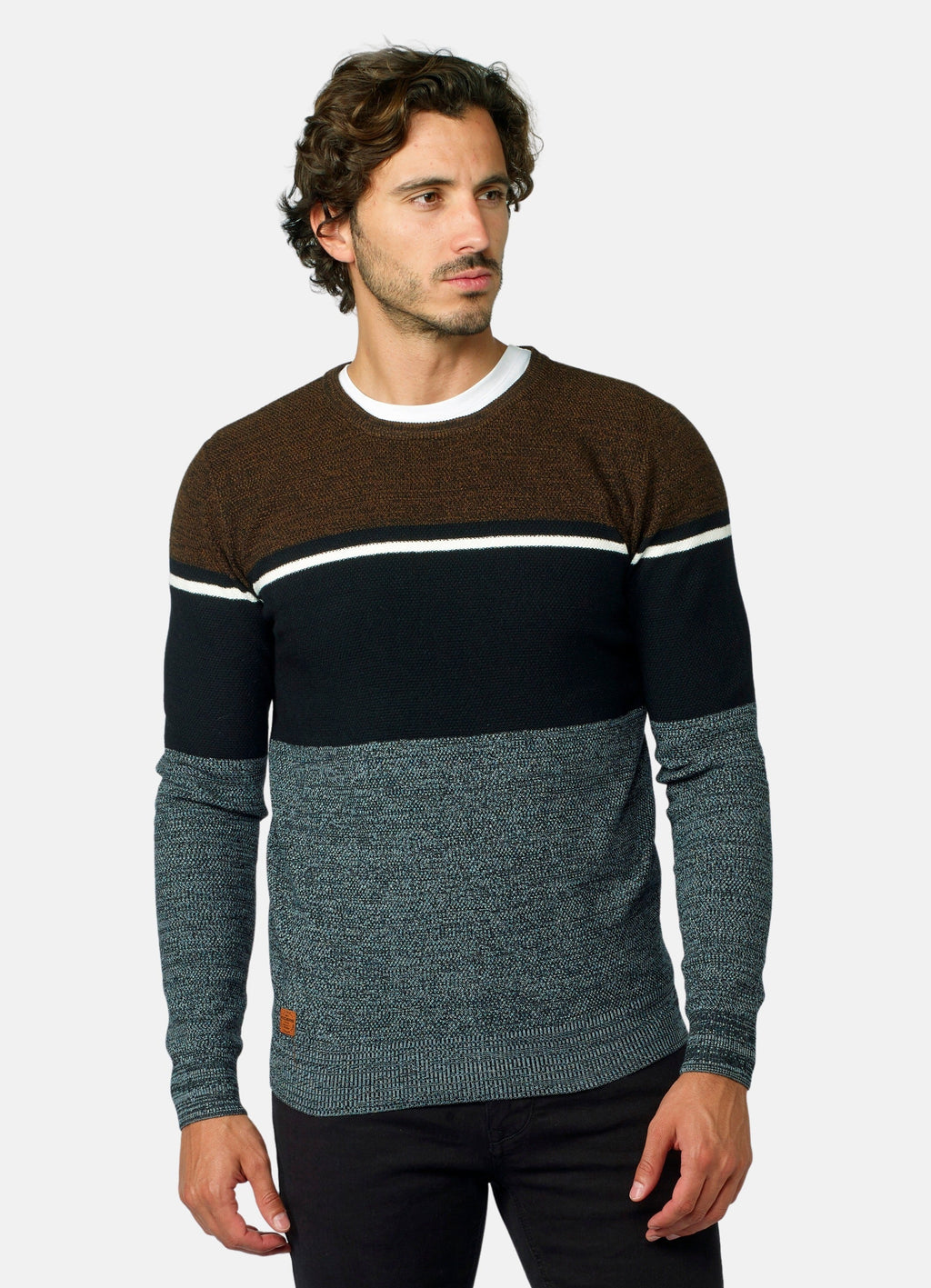 Jersey de Punto Fino Hombre Rayas a Contraste – Koroshi 2021TR18