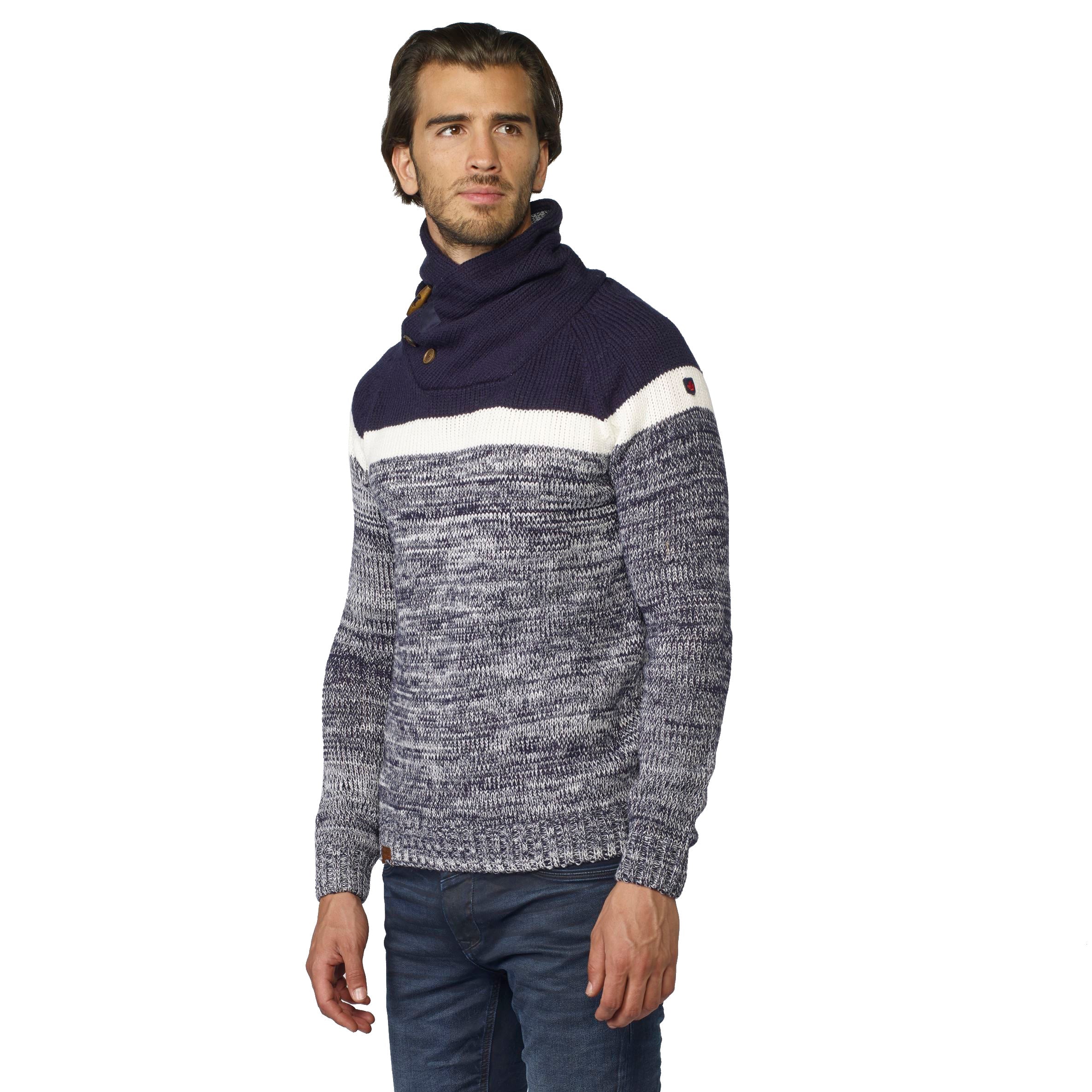 Jersey de Punto Grueso Hombre Cuello Cruzado – Koroshi 2021TR21