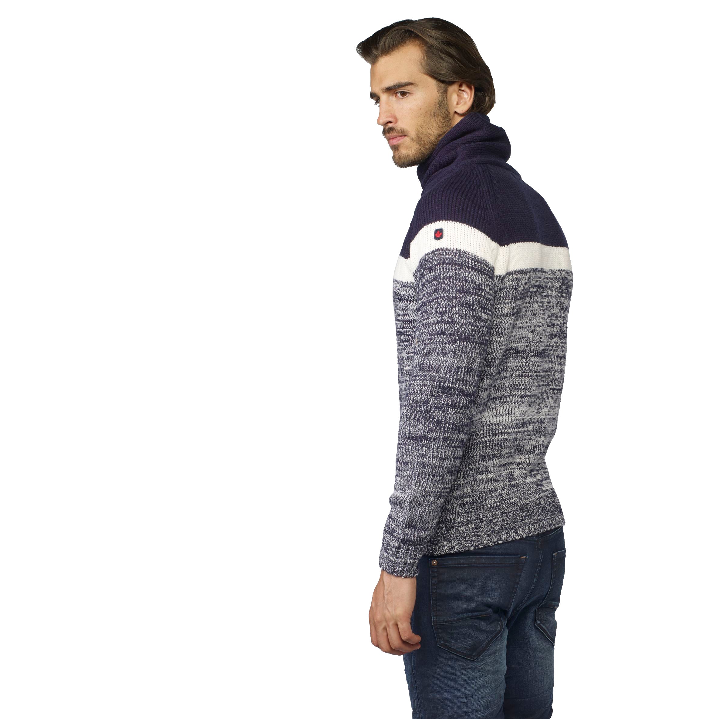 Jersey de Punto Grueso Hombre Cuello Cruzado – Koroshi 2021TR21