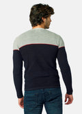 Jersey Punto Canutillo Bicolor Hombre Cuello Redondo – Koroshi 2021TR26