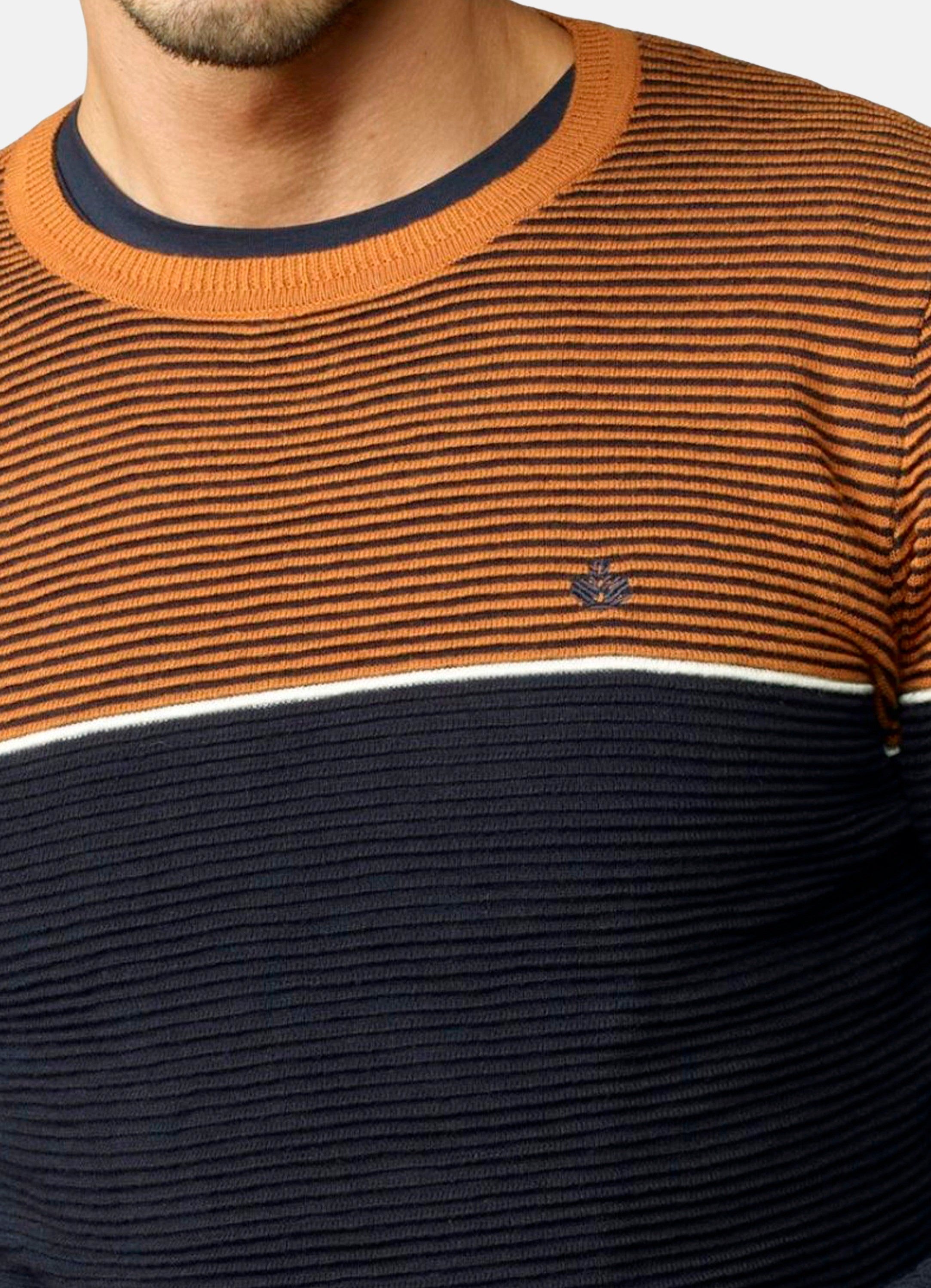 Jersey Punto Canutillo Bicolor Hombre Cuello Redondo – Koroshi 2021TR26