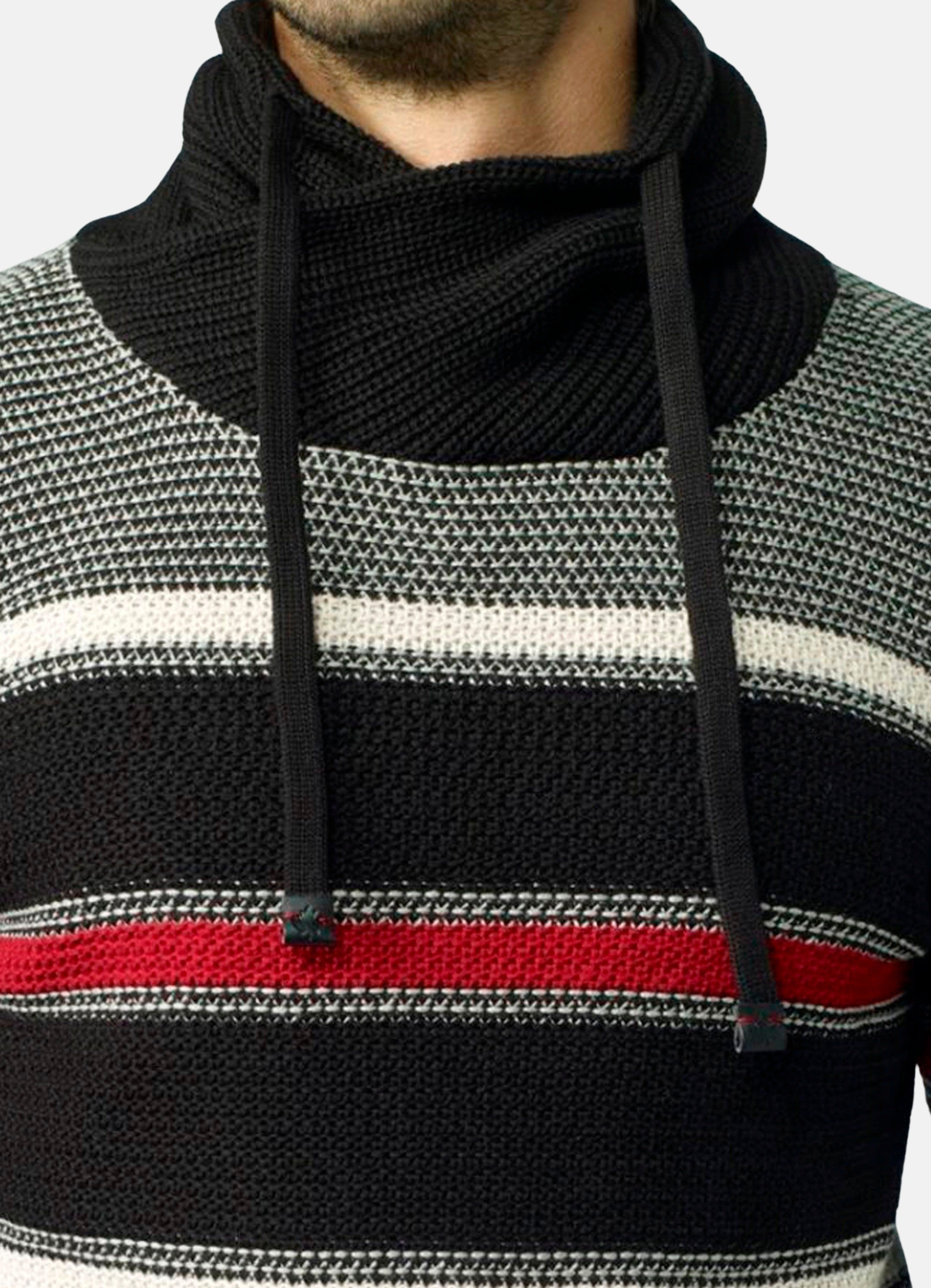 Jersey Punto de Rayas Hombre Cuello Cruzado – Koroshi 2021TR27