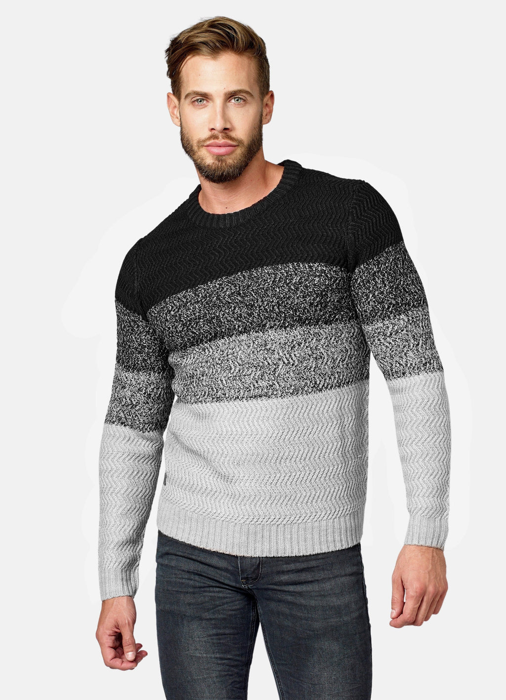 Jersey Hombre Rayas Efecto Degradado – Koroshi 2021TR33