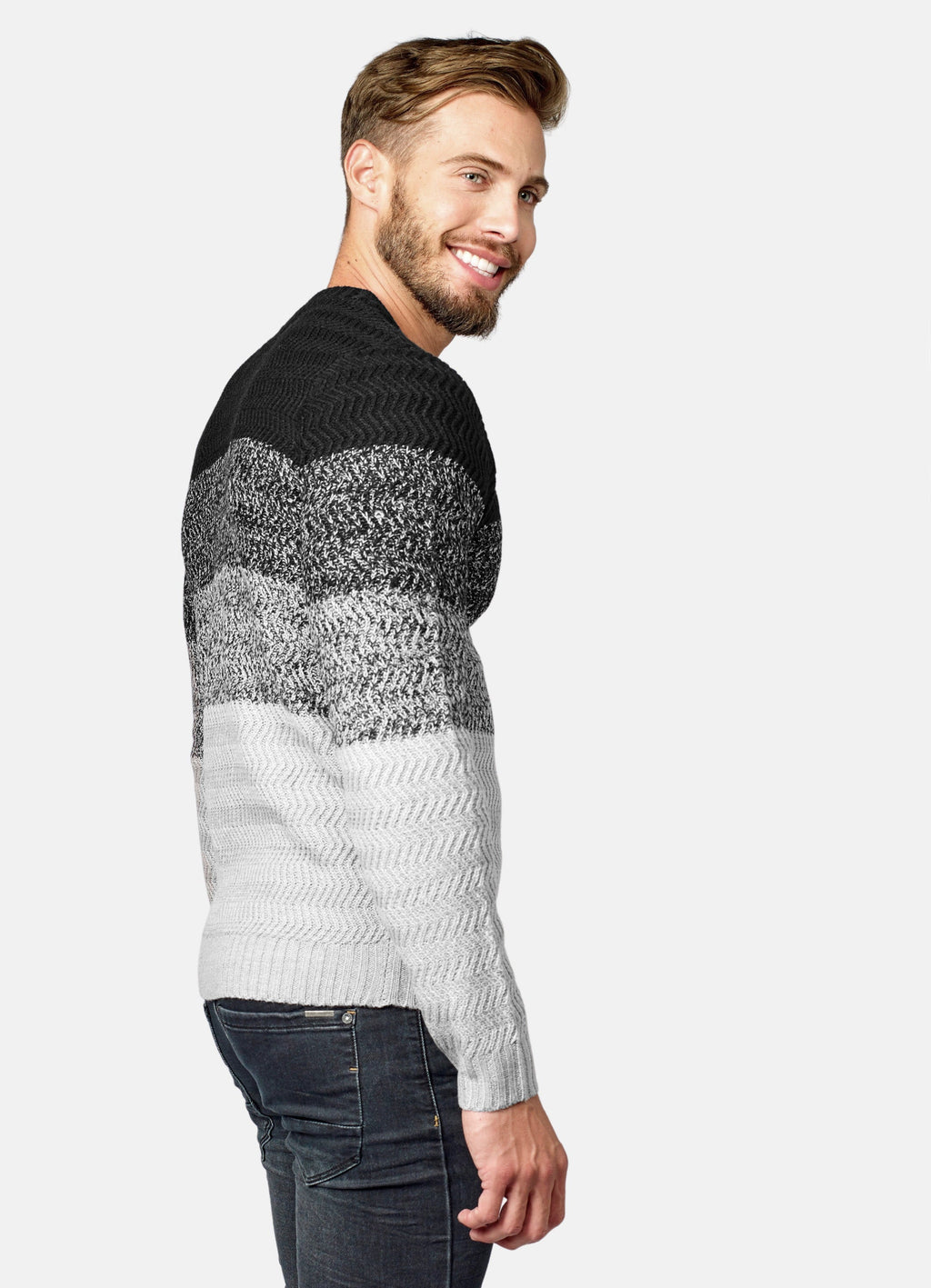 Jersey Hombre Rayas Efecto Degradado – Koroshi 2021TR33