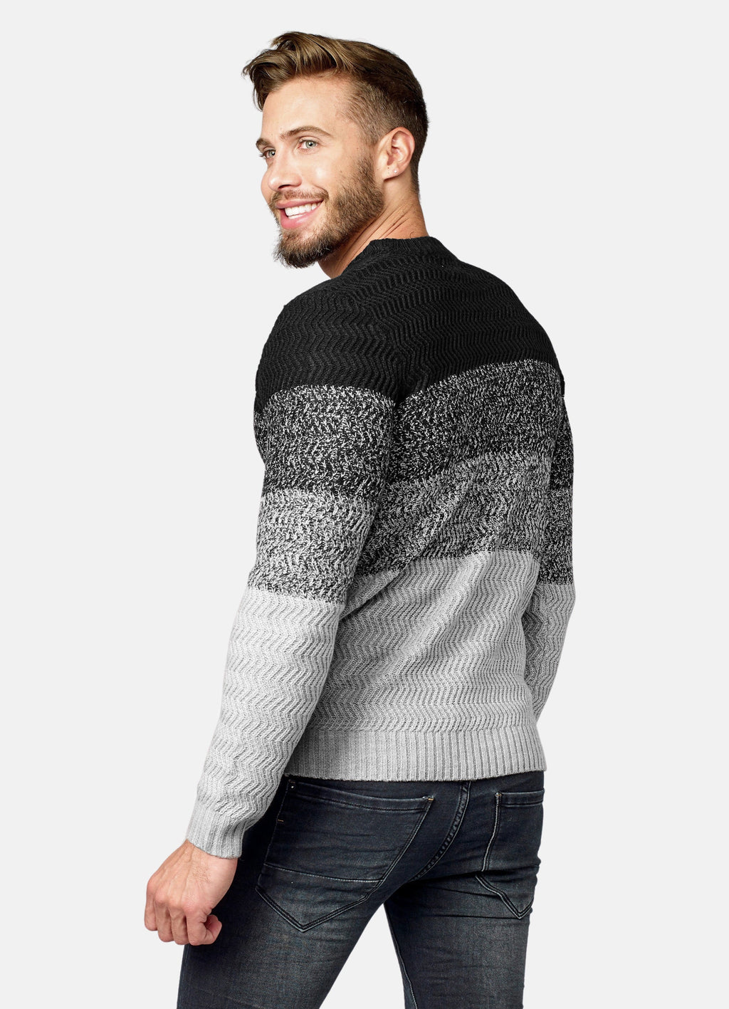Jersey Hombre Rayas Efecto Degradado – Koroshi 2021TR33