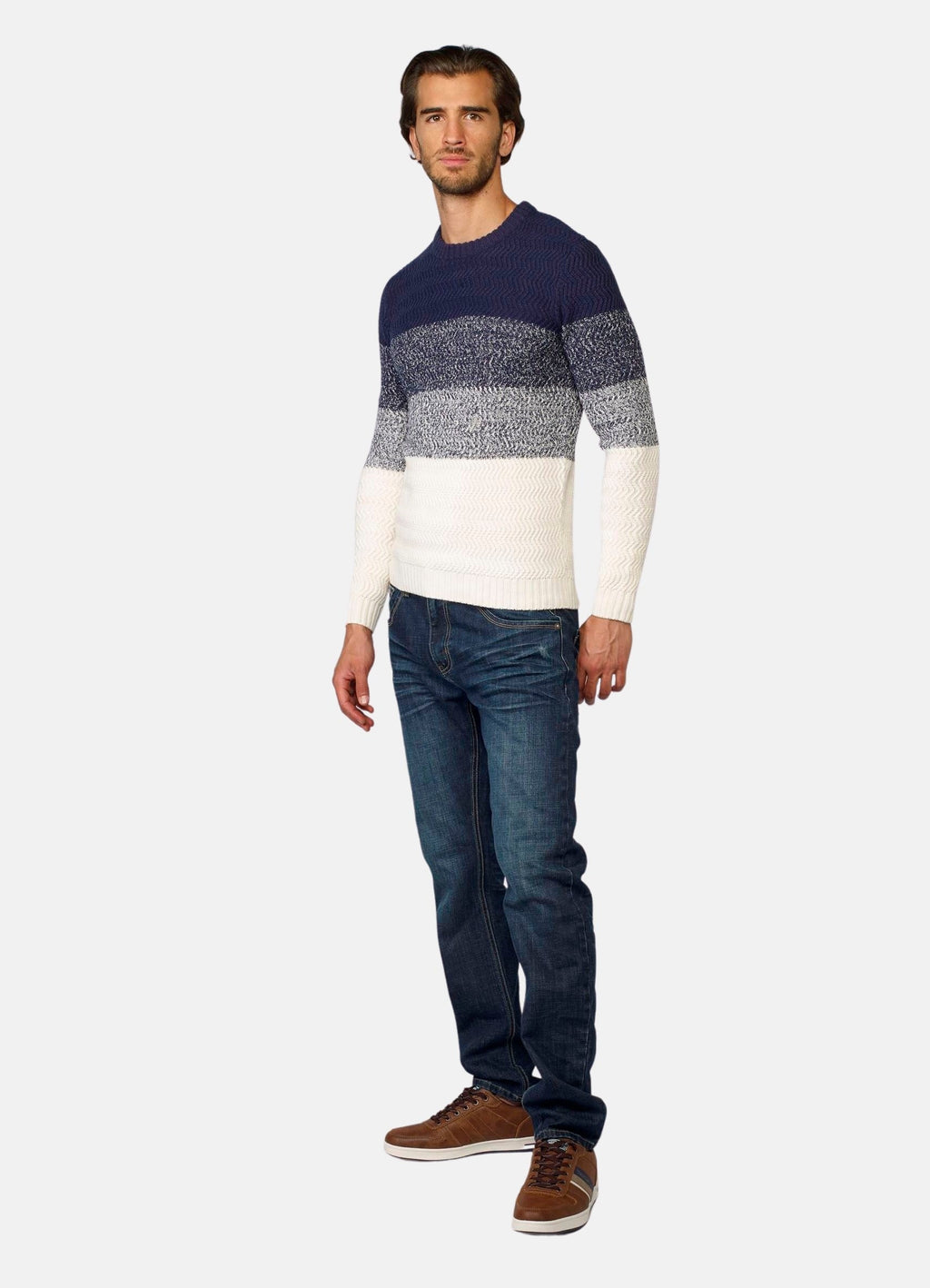 Jersey Hombre Rayas Efecto Degradado – Koroshi 2021TR33