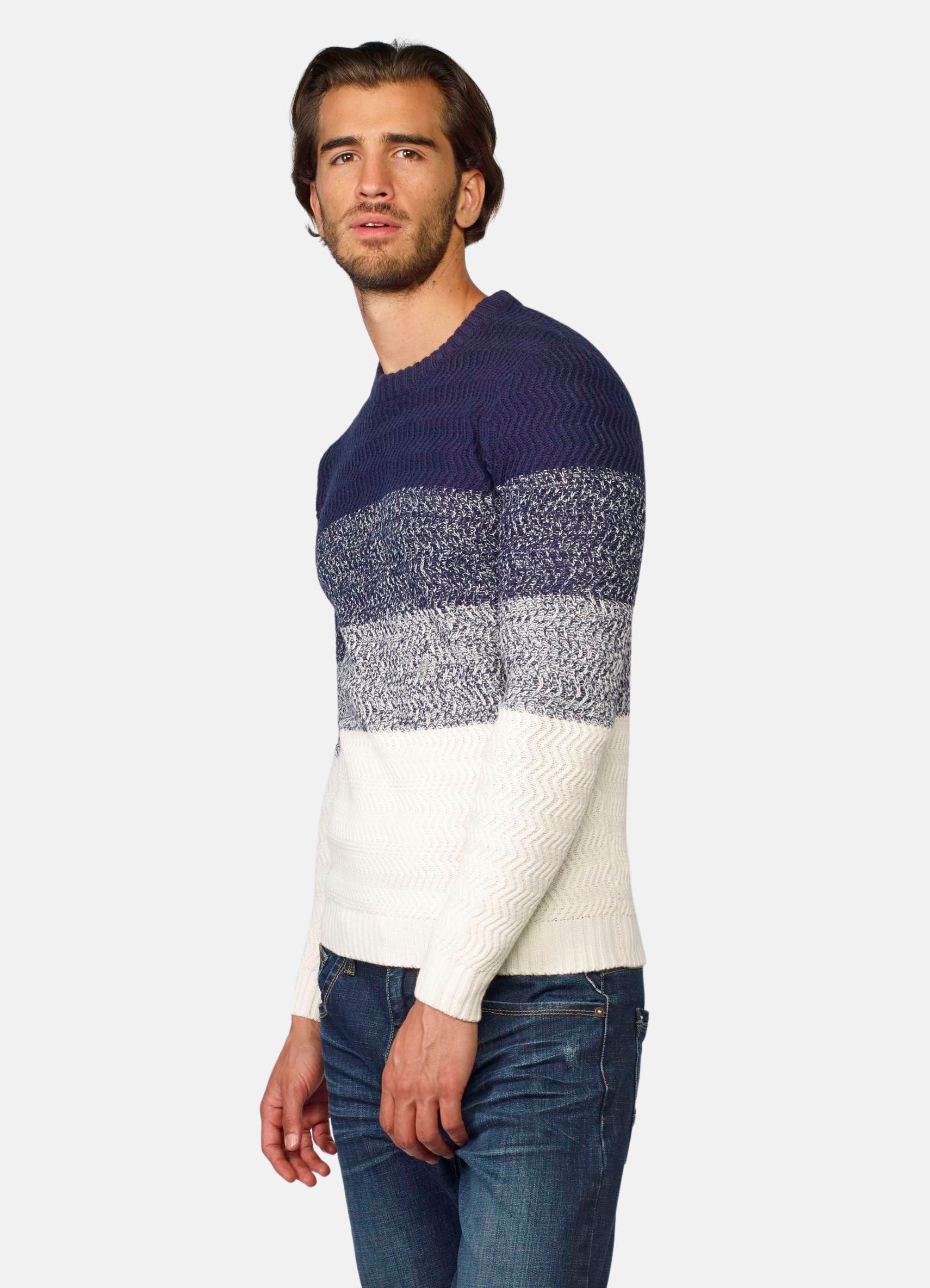 Jersey Hombre Rayas Efecto Degradado – Koroshi 2021TR33