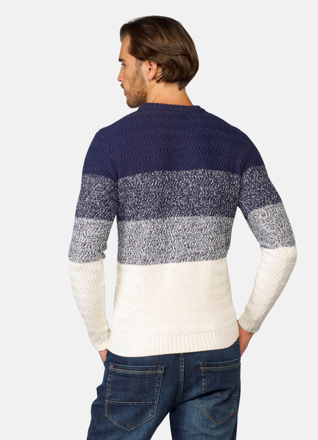 Jersey Hombre Rayas Efecto Degradado – Koroshi 2021TR33