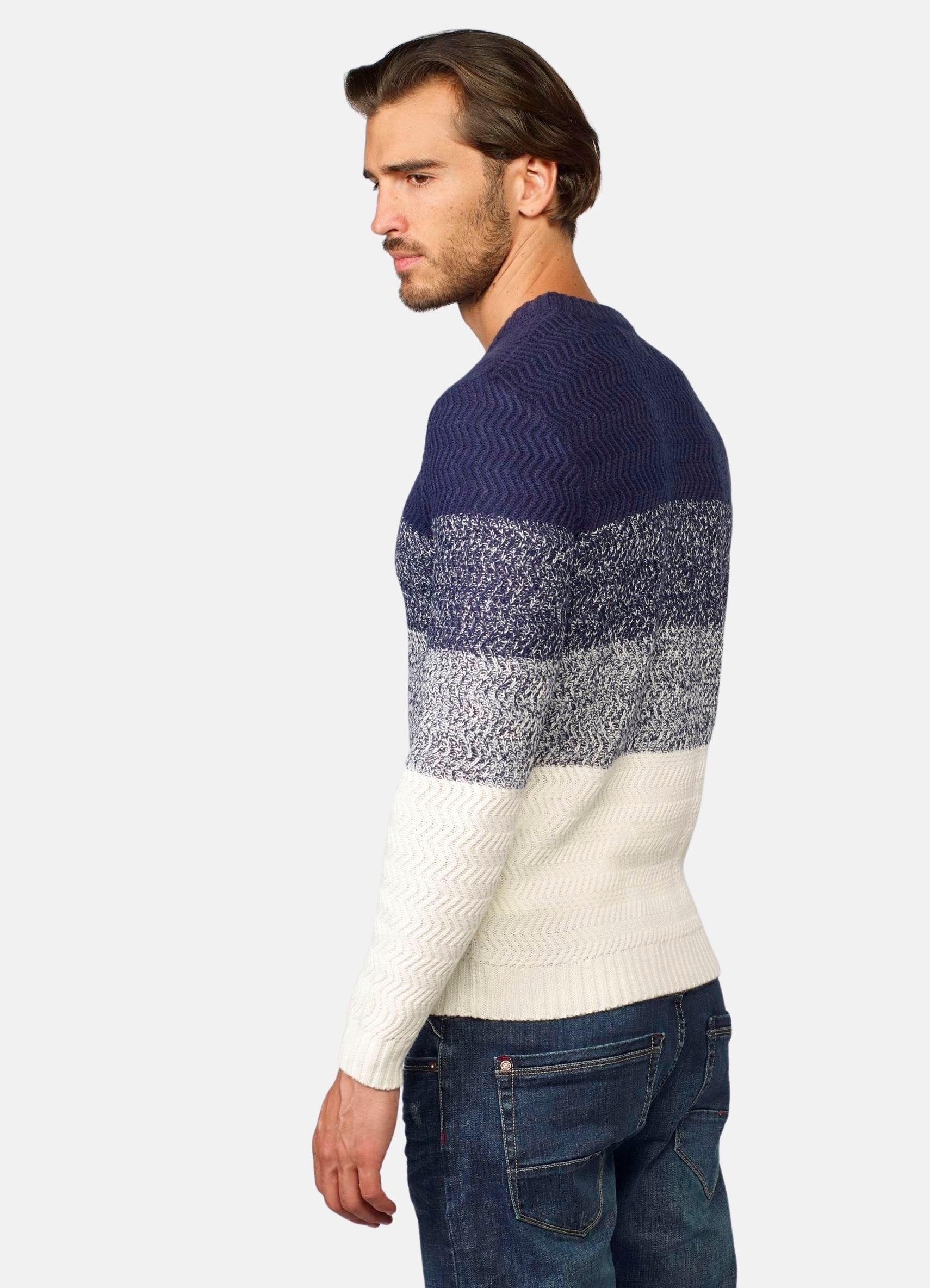 Jersey Hombre Rayas Efecto Degradado – Koroshi 2021TR33