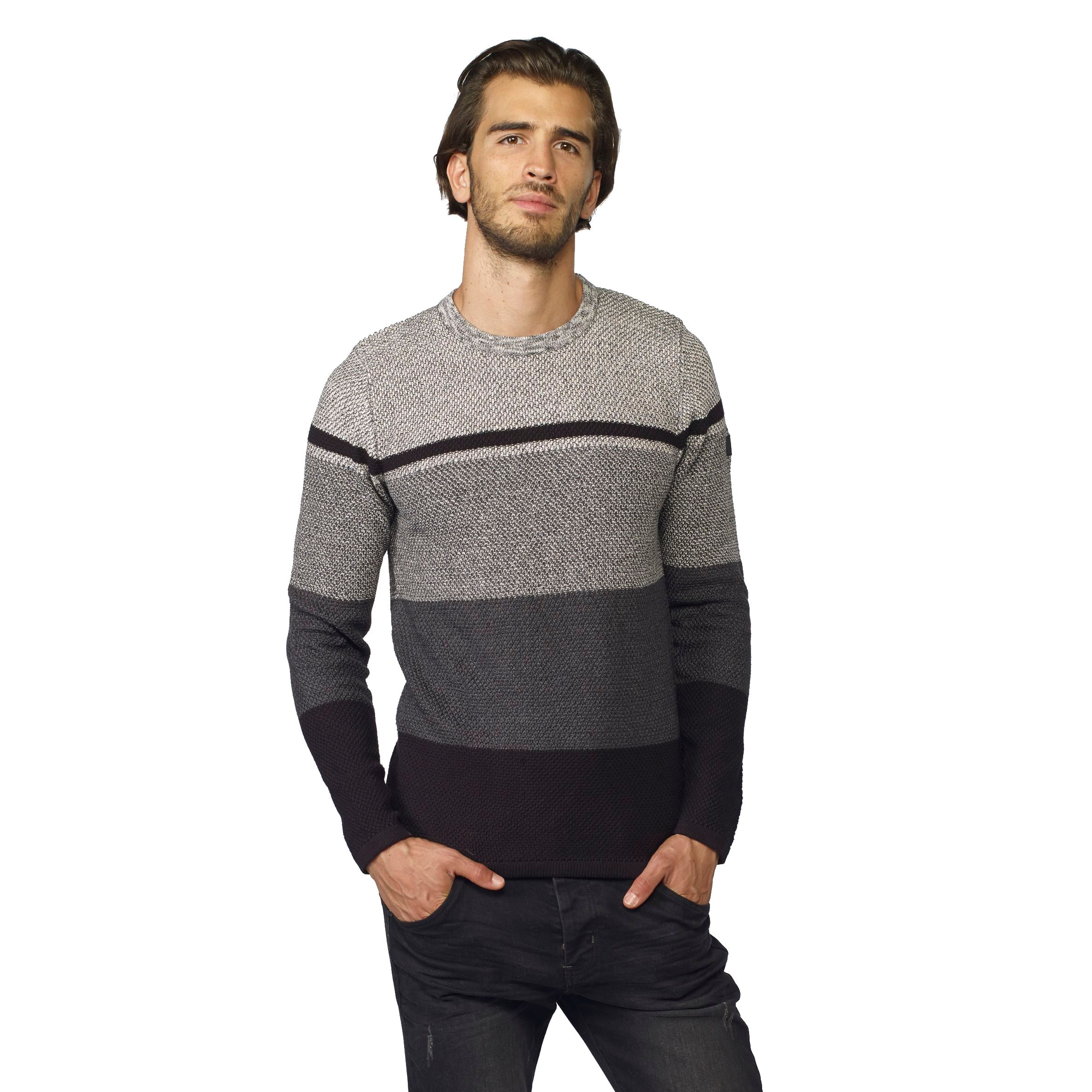 Jersey Hombre Punto Fino Degradado Raya Contraste – Koroshi 2021TR37