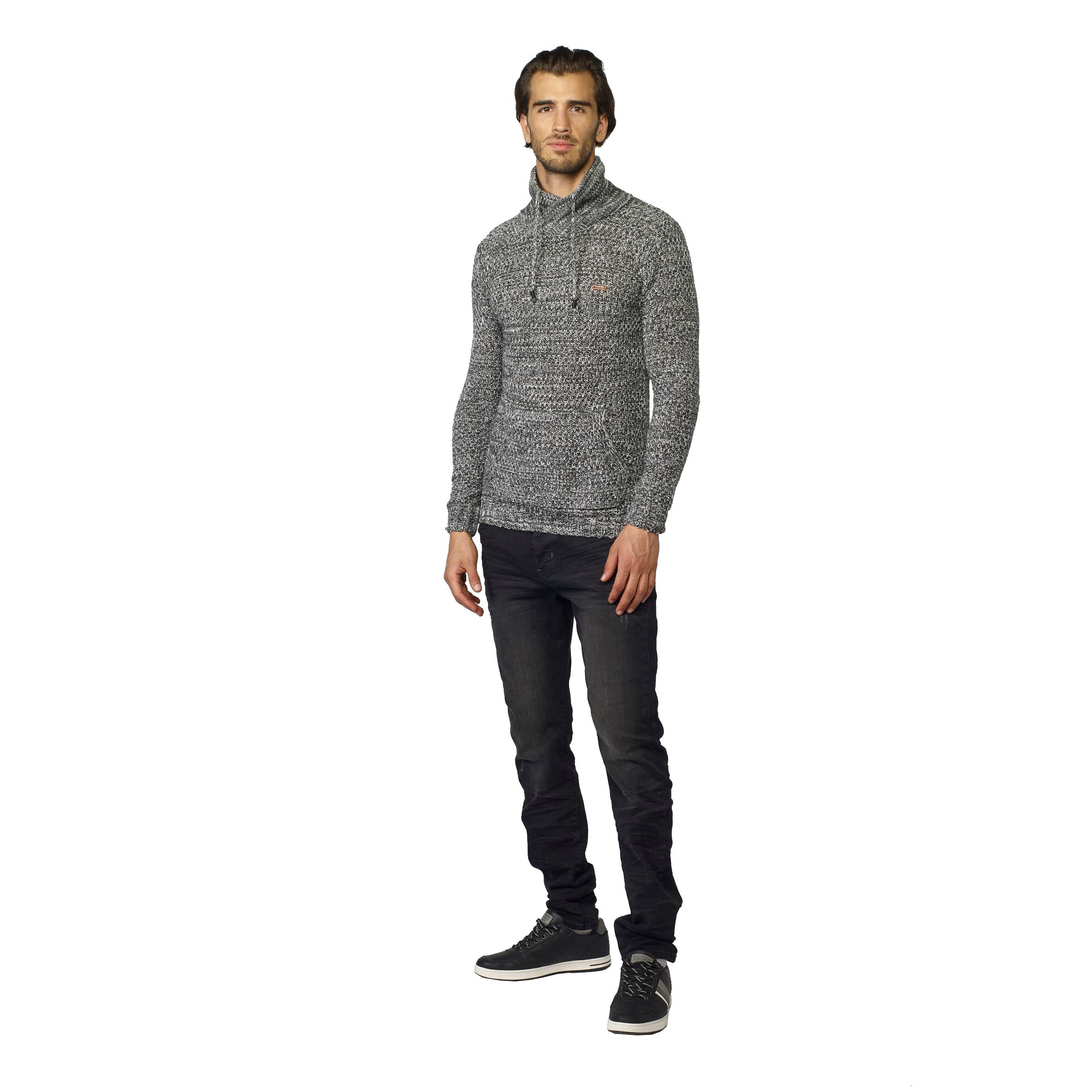 Jersey Hombre Jaspeado Cuello Cruzado – Koroshi 2021TR42
