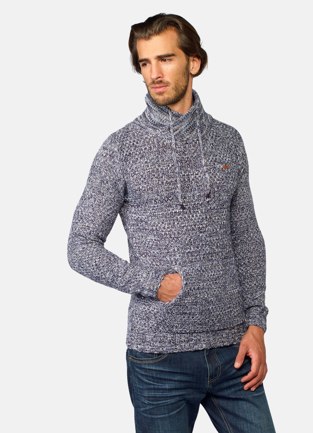 Jersey Hombre Jaspeado Cuello Cruzado – Koroshi 2021TR42