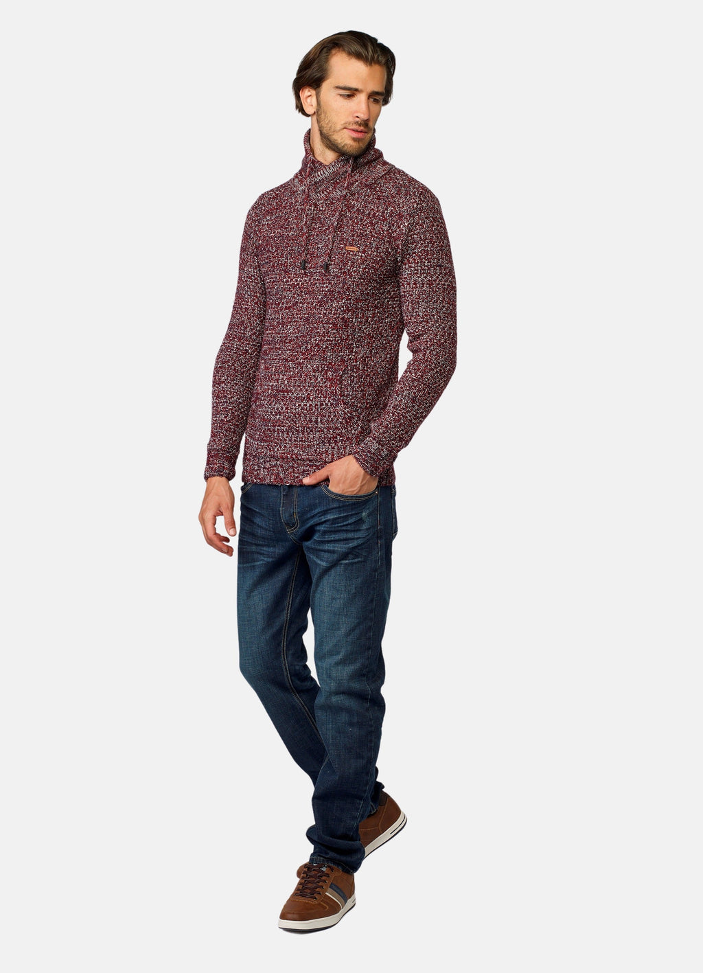 Jersey Hombre Jaspeado Cuello Cruzado – Koroshi 2021TR42
