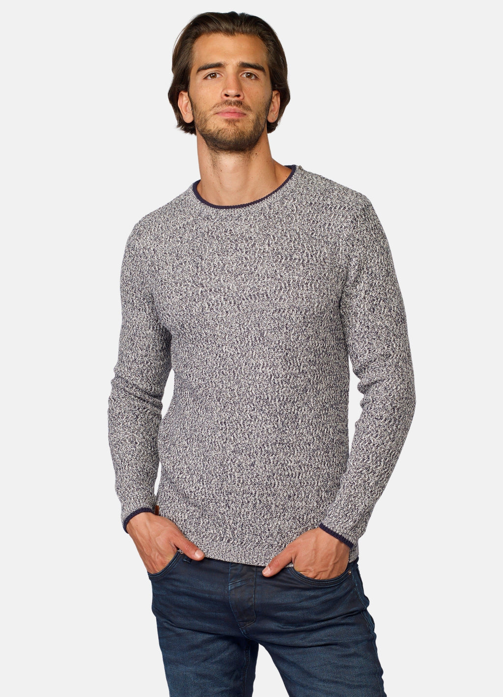 Jersey Cuello Redondo Hombre Punto Jaspeado – Koroshi 2021TR47